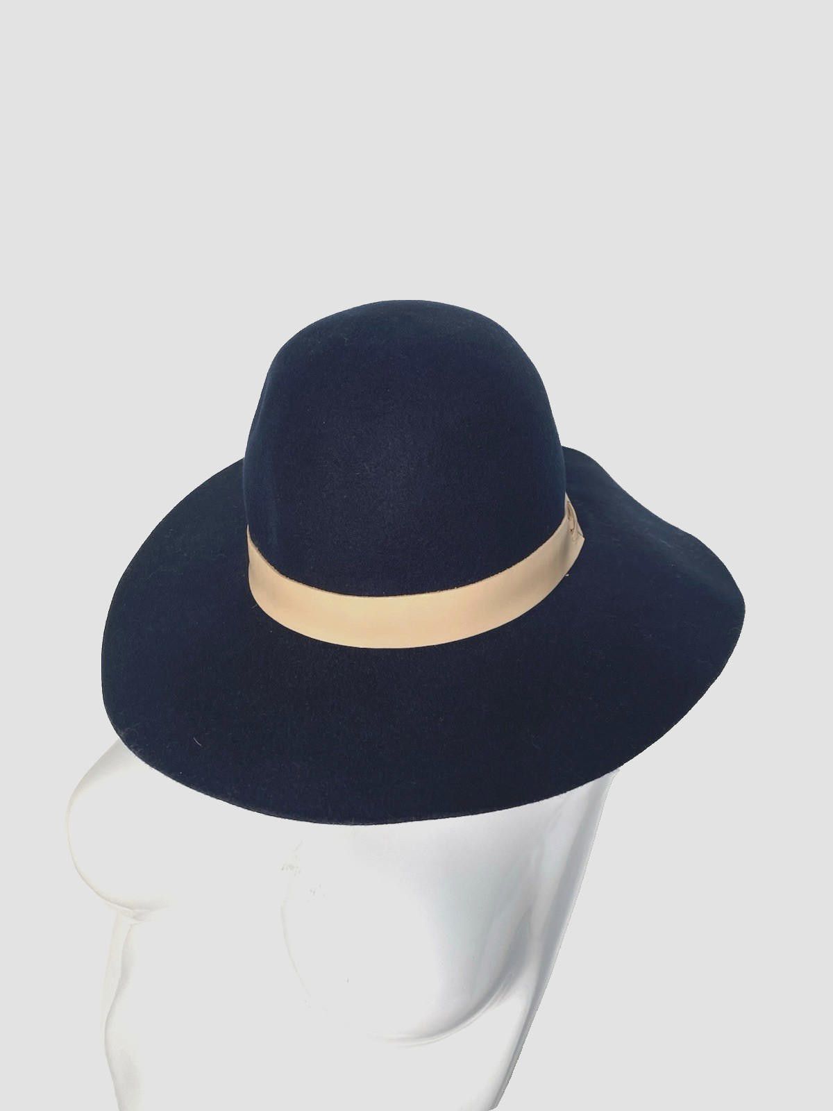 Other NWT Hat Attack 100% Wool Felt Fedora Leather Trim Navy Hat Size ONE SIZE - 5 Thumbnail