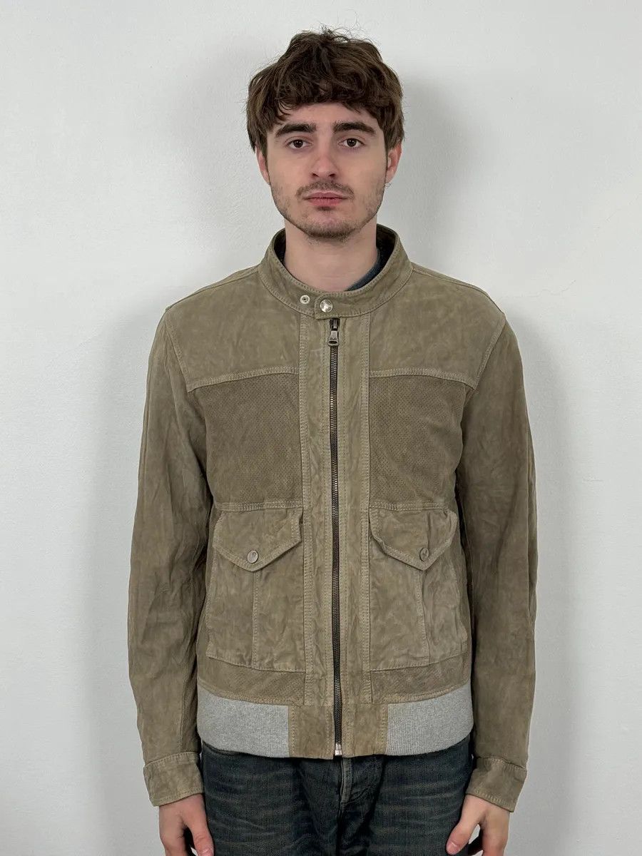 Dolce & Gabbana 2000s Dolce & Gabbana Grey Suede Leather Jacket Size US M / EU 48-50 / 2 - 2 Thumbnail
