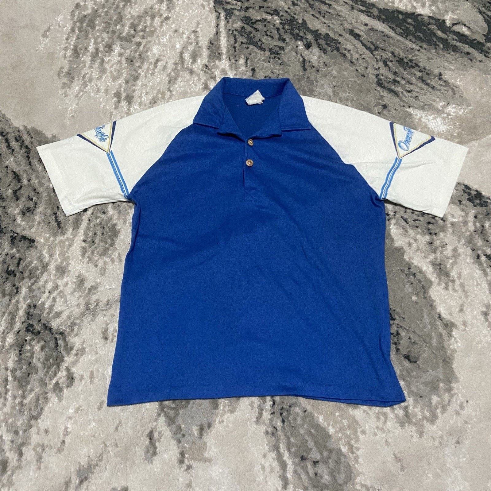 & Other Stories Ocean Pacific OP RARE VTG 70 80's Logo BLUE Polo SZ M Size US M / EU 48-50 / 2 - 2 Thumbnail