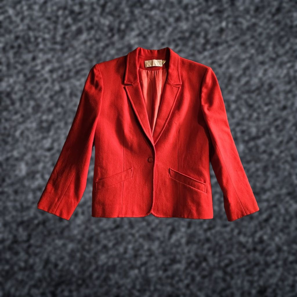 Pendleton VINTAGE Pendleton Blazer Red 100% Wool Womens Size 12 Regular Single-Breasted One-Button Notch Lapel Jacket Size XL / US 12-14 / IT 48-50 - 1 Thumbnail