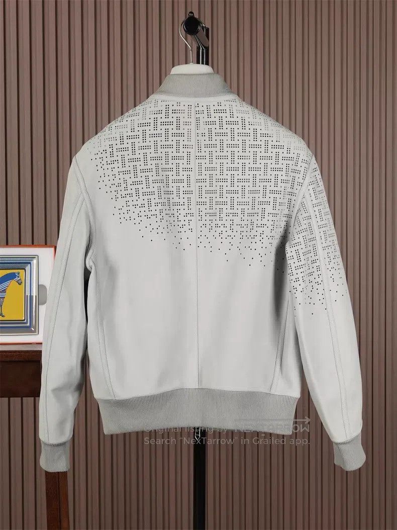 Hermes Hermes Men's Mesh Leather Jacket Size US M / EU 48-50 / 2 - 3 Thumbnail