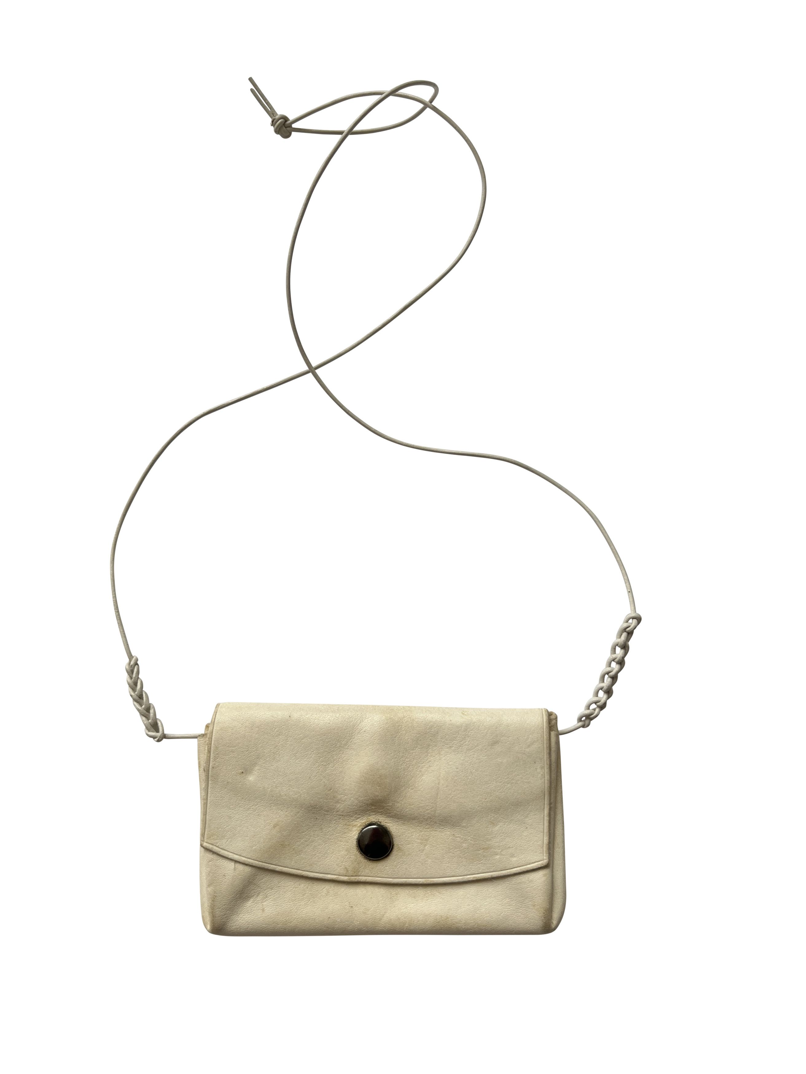 Ann Demeulemeester Cream Mini Leather Bag in White, Women's
