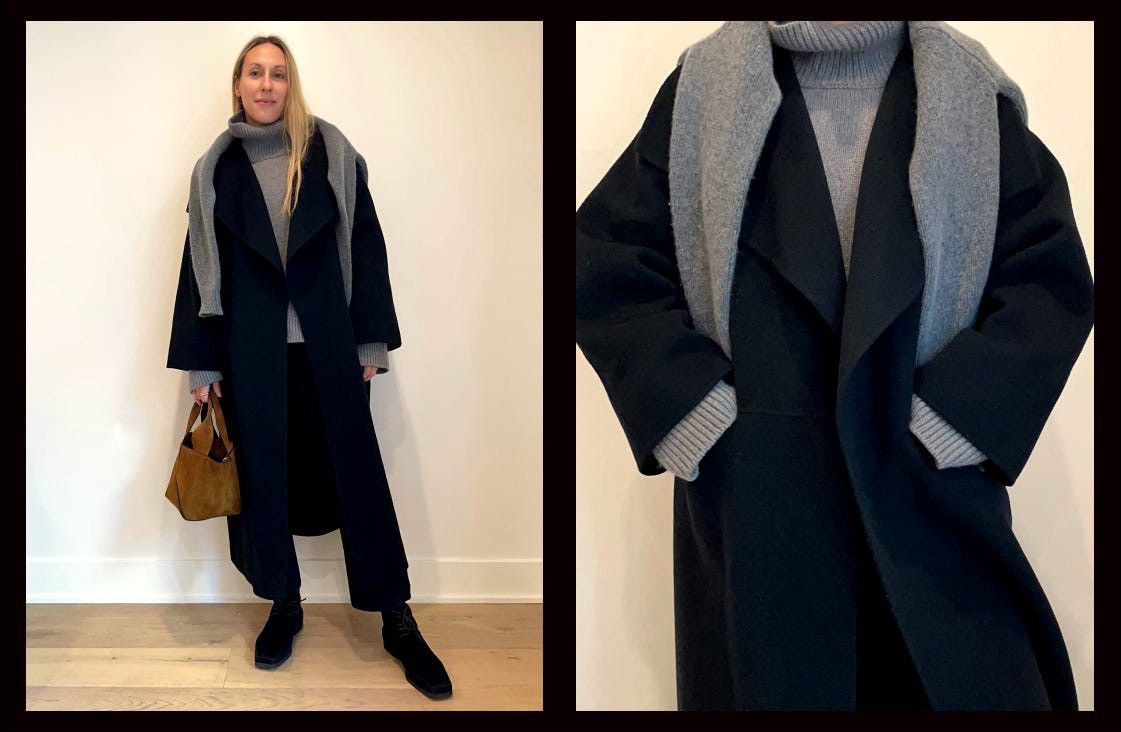 Toteme chelsea coat black hotsell