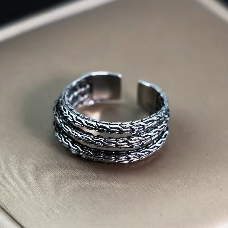 Jewelry Retro Woven Mult-Layer Twisted Vine Ring Size ONE SIZE - 3 Thumbnail