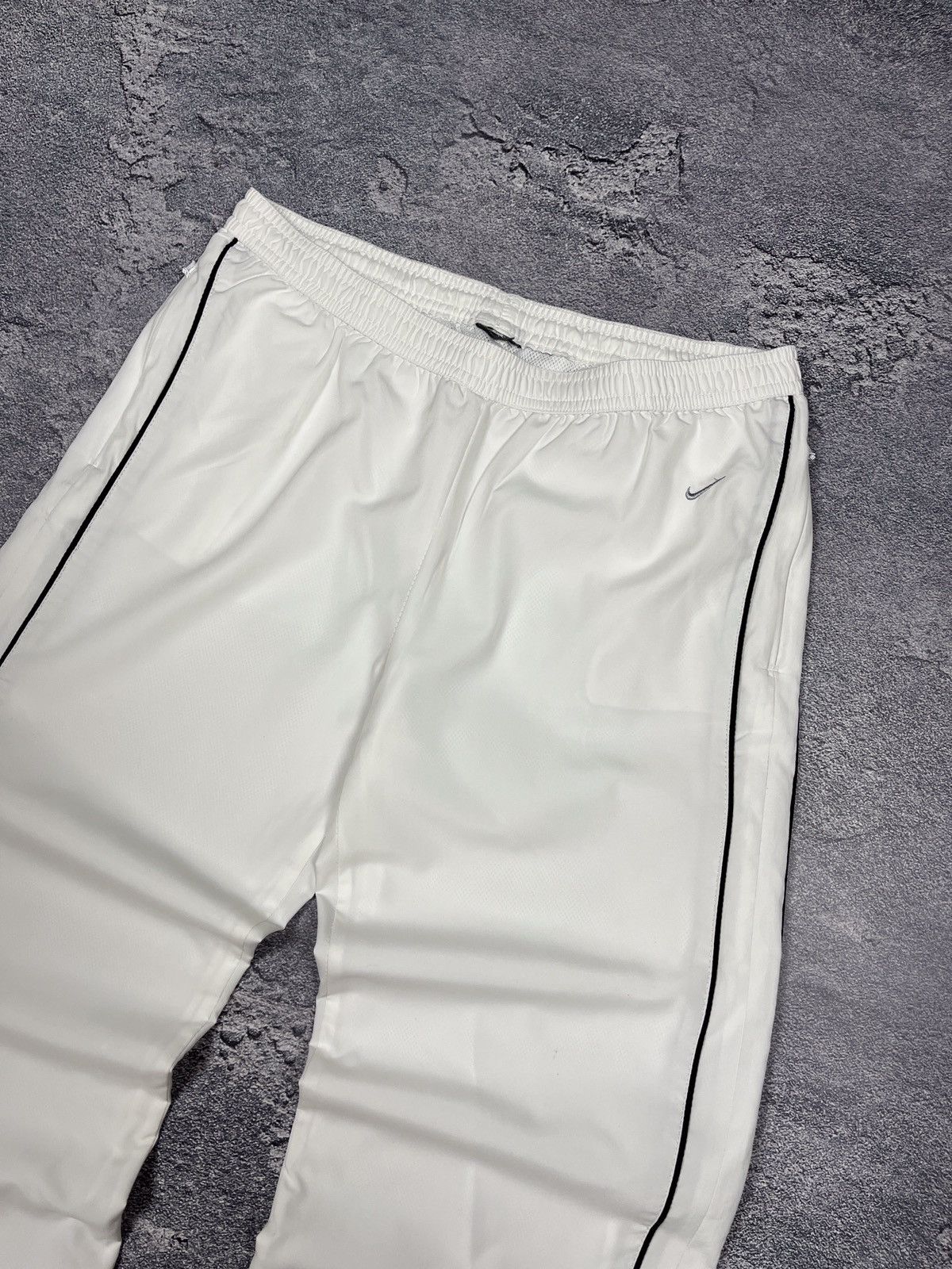 Nike × Vintage Vintage Nike swoosh track pants drill Size 34" / US 12 / IT 48 - 2 Thumbnail