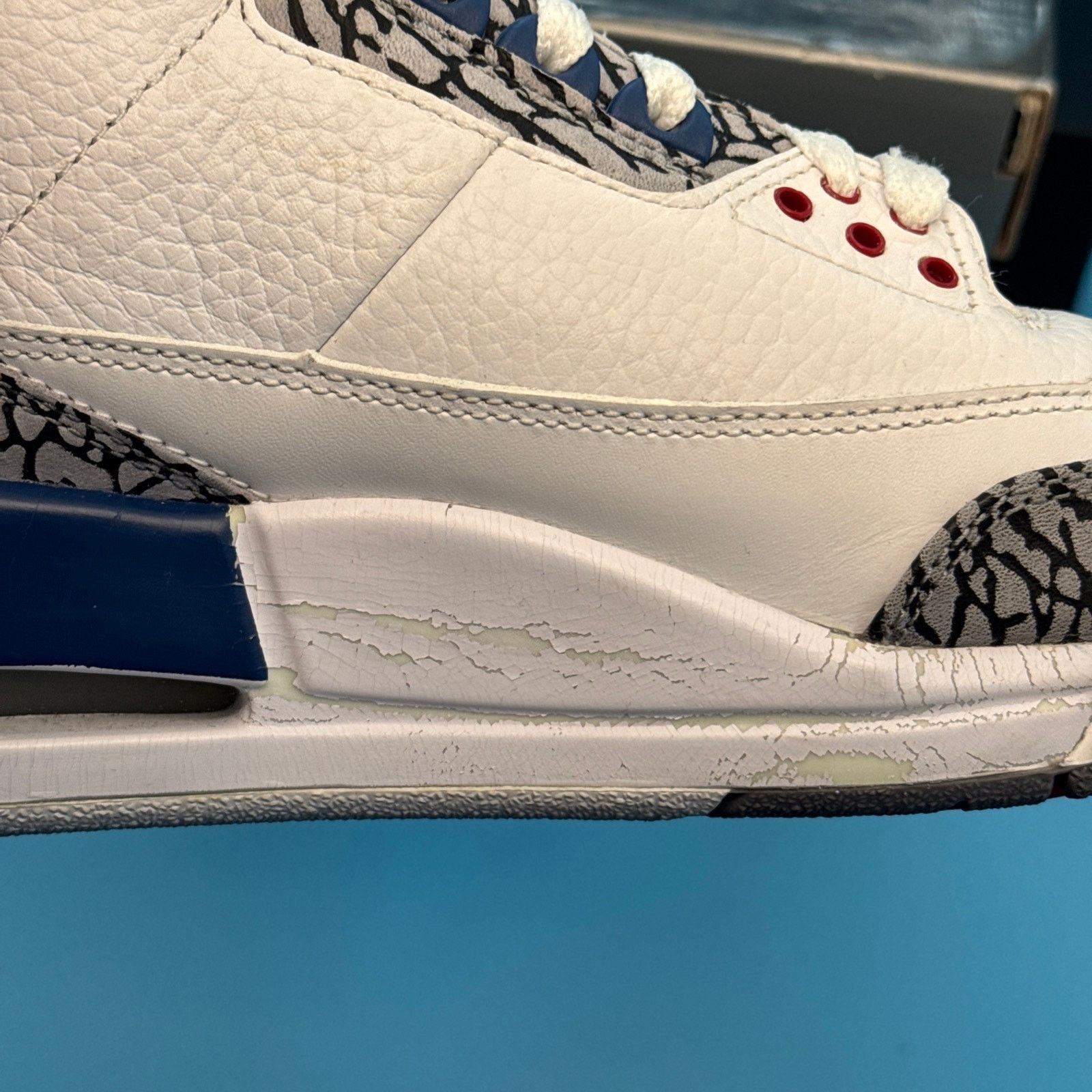 Jordan Brand × Nike Air Jordan Retro 3 "True Blue" 2009 m8.5 w10 Size US 8.5 / EU 41-42 - 14 Thumbnail