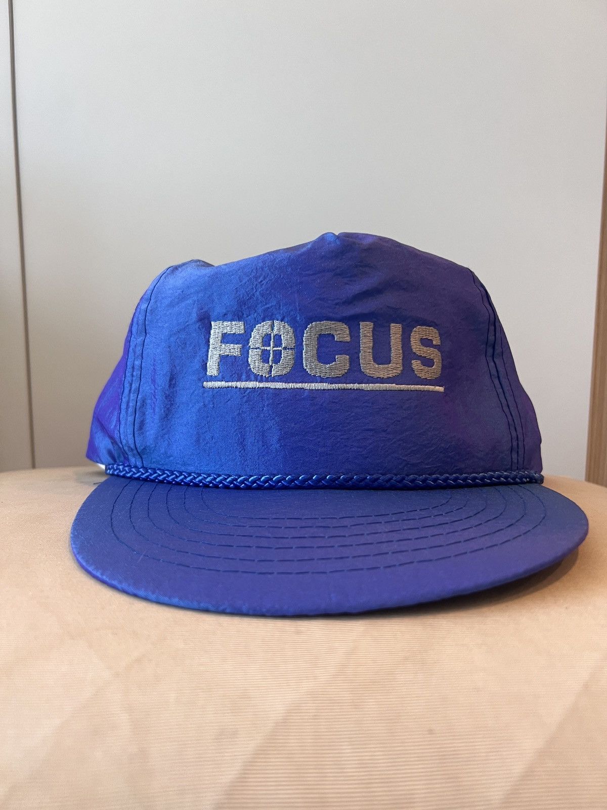 Vintage Vintage 80s 90s Focus Shiny hologram Style Hat Adjustable Size ONE SIZE - 1 Thumbnail
