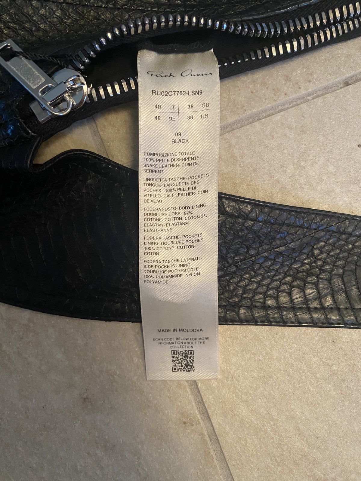 Rick Owens Rick Owens Bauhaus Vest In Python Snakeskin Size US M / EU 48-50 / 2 - 7 Thumbnail