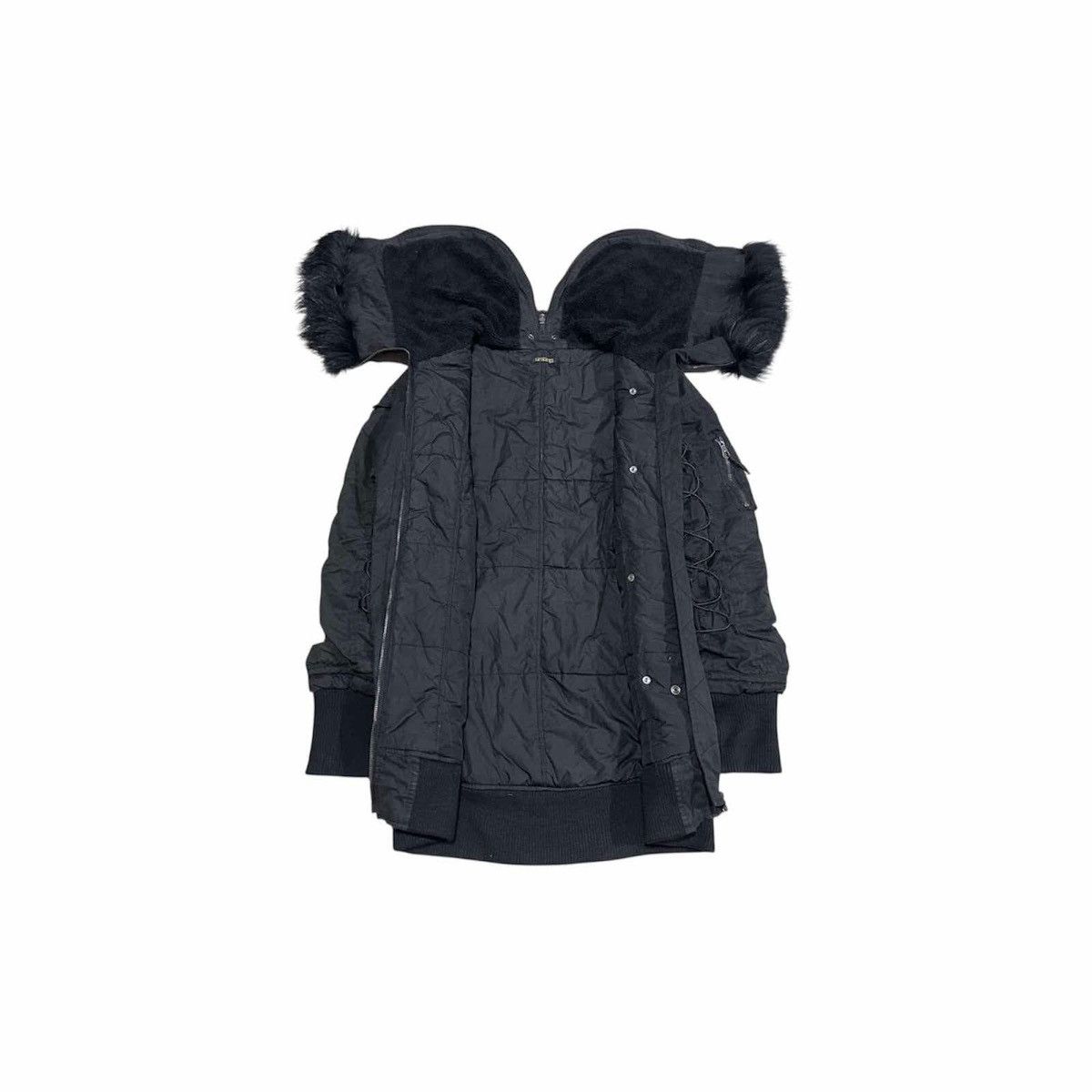 14th Addiction × Japanese Brand × Le Grande Bleu (L.G.B.) 🔥Sick Y2K Lip Service Parachute Fur Parka Jacket Drawstring Size US M / EU 48-50 / 2 - 9 Thumbnail