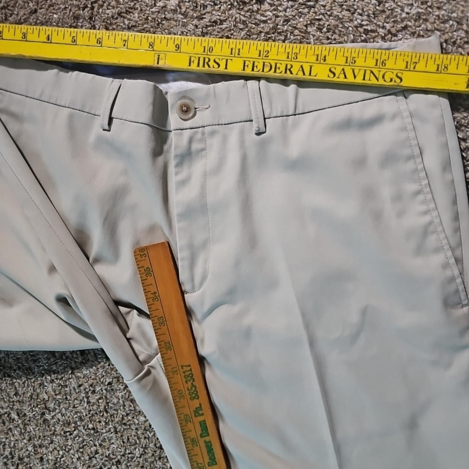 Haggar Haggar Premium Khaki Pants 36x32 Straight Iron Free Classic Size US 36 / EU 52 - 4 Thumbnail
