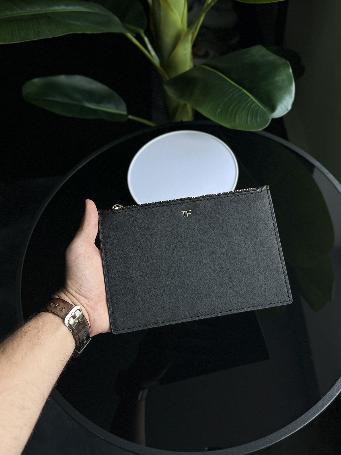 Tom Ford Tom Ford TF Logo Makeup Pouch Black 20.5x14.5cm Size ONE SIZE - 2 Thumbnail