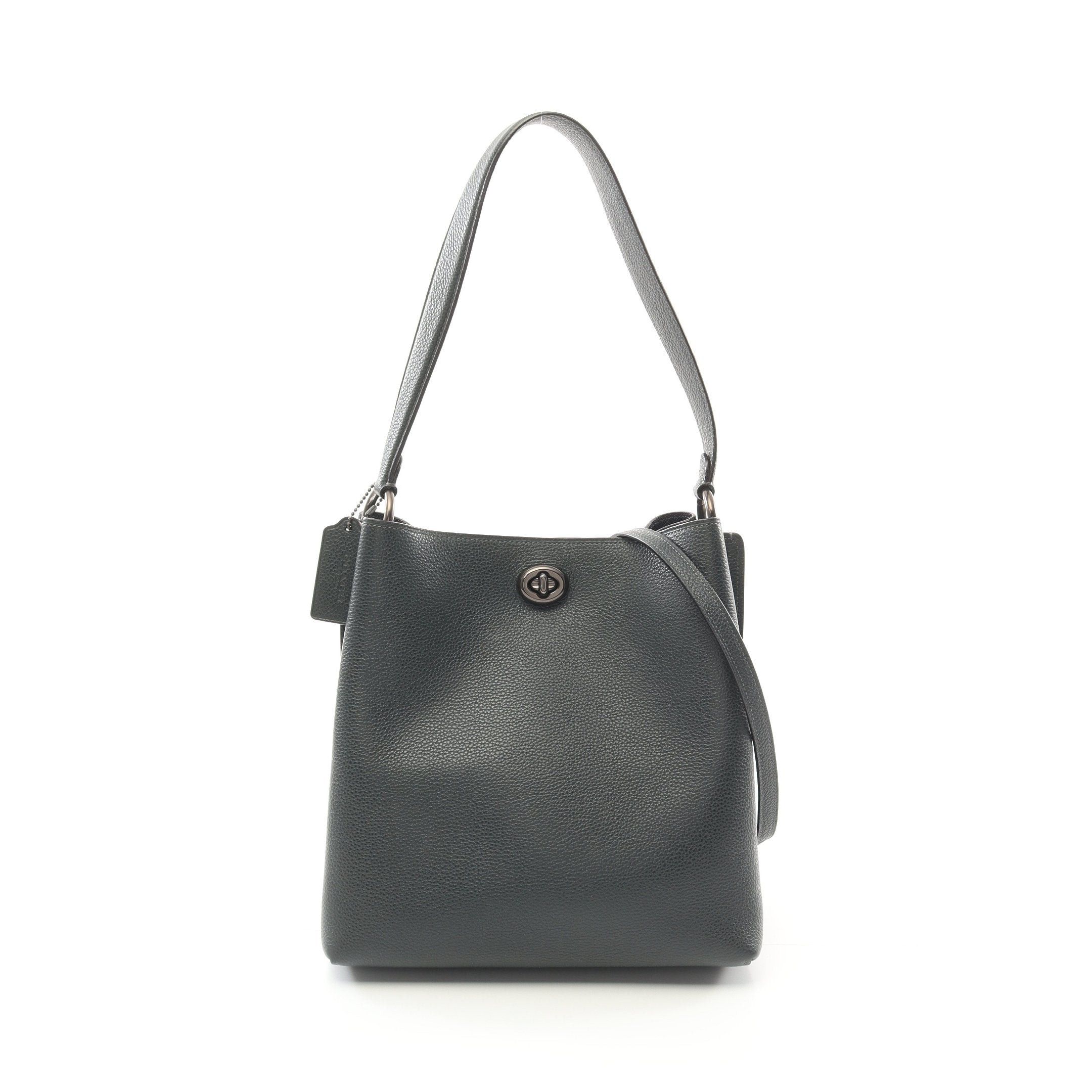 Coach Coach Charlie Bucket One Shoulder Bag Leather Dark Green Size ONE SIZE - 1 Thumbnail