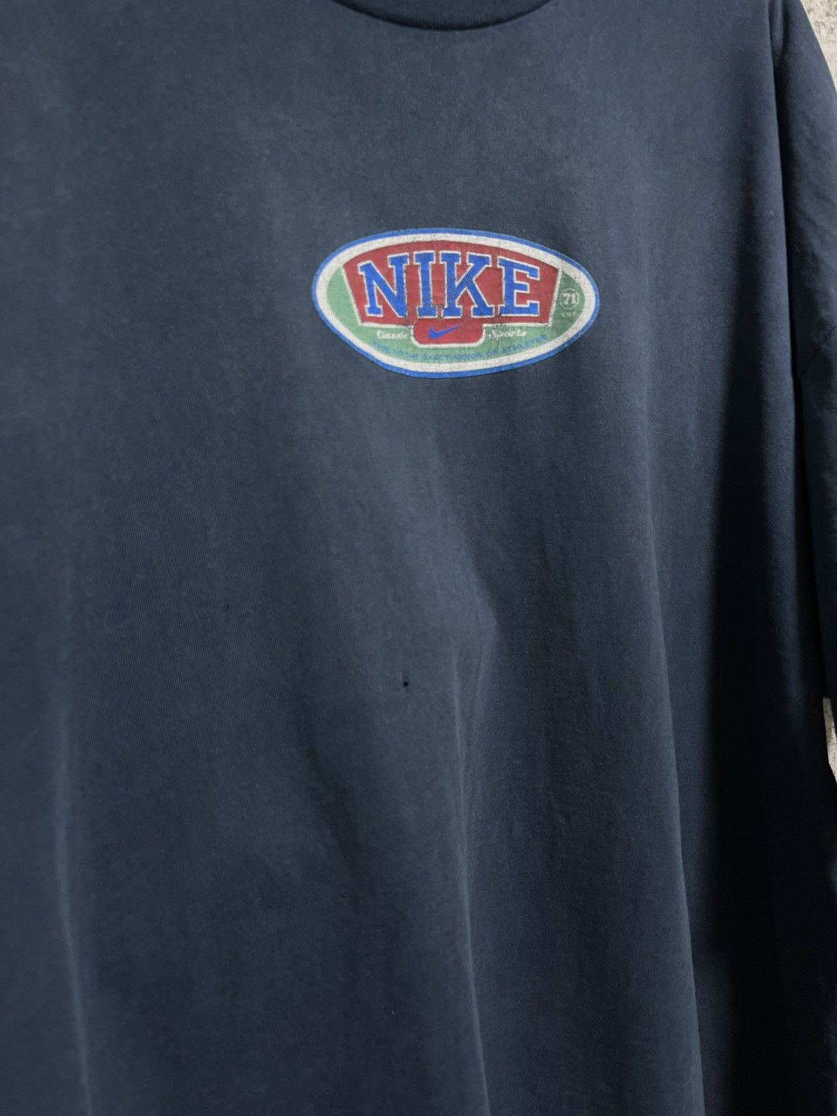 Nike × Vintage Vintage Nike Cotton Navy T-Shirt 90s Size 2XL Size US XXL / EU 58 / 5 - 4 Thumbnail
