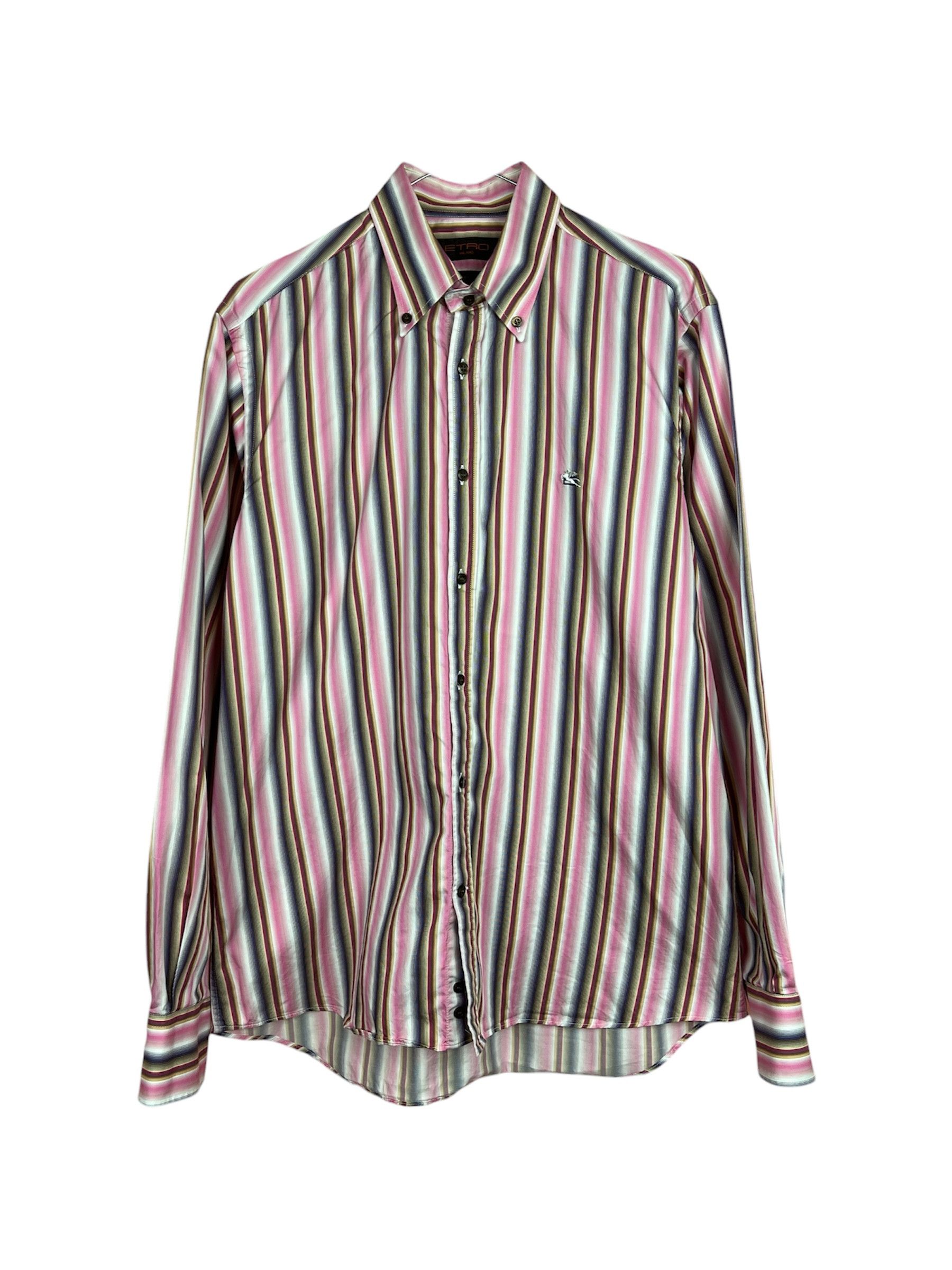 Etro Etro luxury classic shirt button striped Size US L / EU 52-54 / 3 - 1 Thumbnail