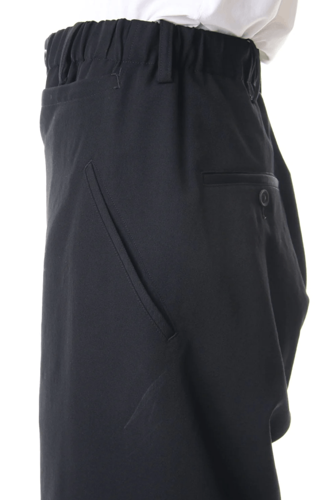 Yohji Yamamoto Pour Homme- W/Gabardine Slim Wrap Pants