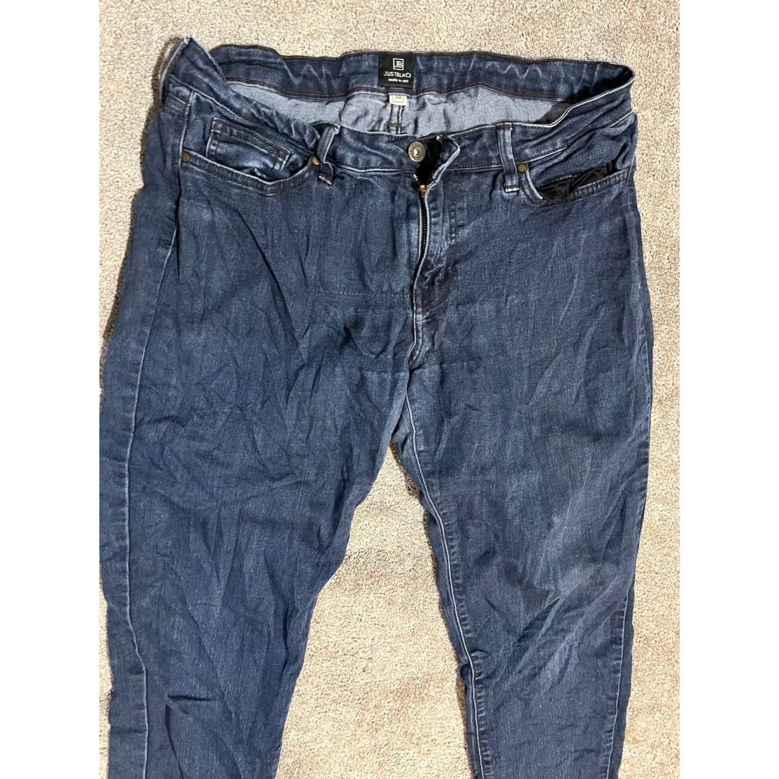Vintage VINTAGE JUST BLACK Womens Jeans Skinny High Rise Cotton Stretch Size 32 Blue US Made Size 24" / US 00 / IT 34 - 2 Thumbnail