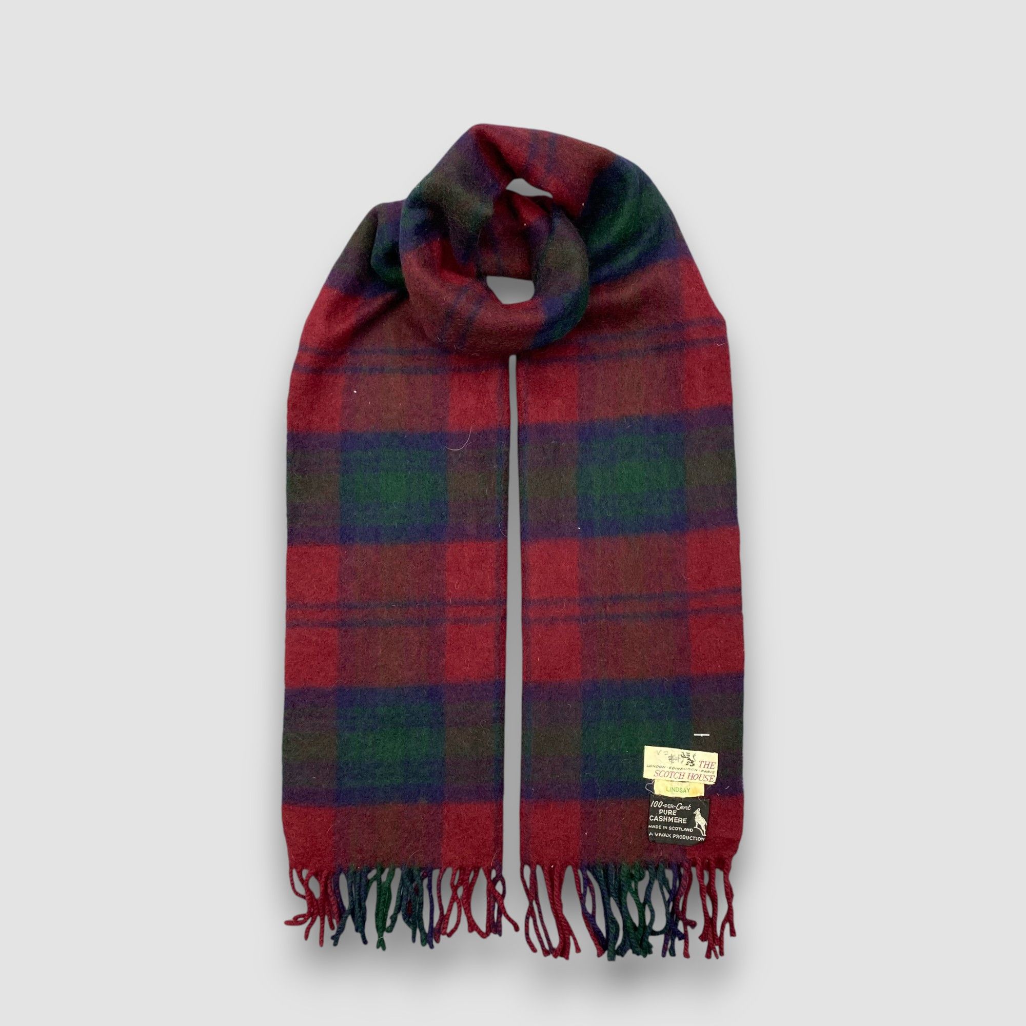 Moschino Vintage The Scotch House Scarf Muffler Wool Plaid Scarves Size ONE SIZE - 1 Thumbnail