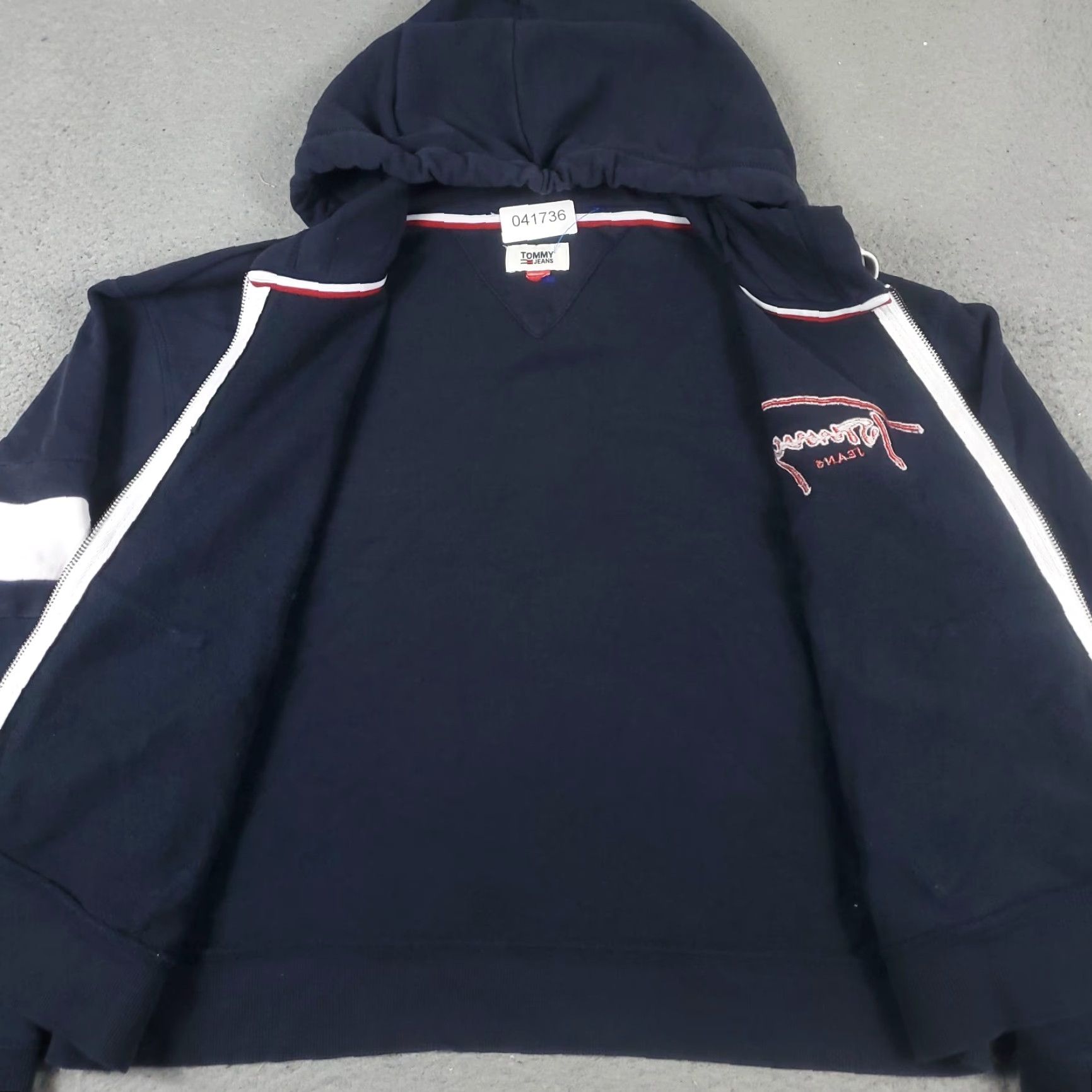 Tommy Hilfiger Tommy Hilfiger Hoodie Womens Medium Blue Full Zip Crop Sweatshirt Activewear Size M / US 6-8 / IT 42-44 - 7 Thumbnail