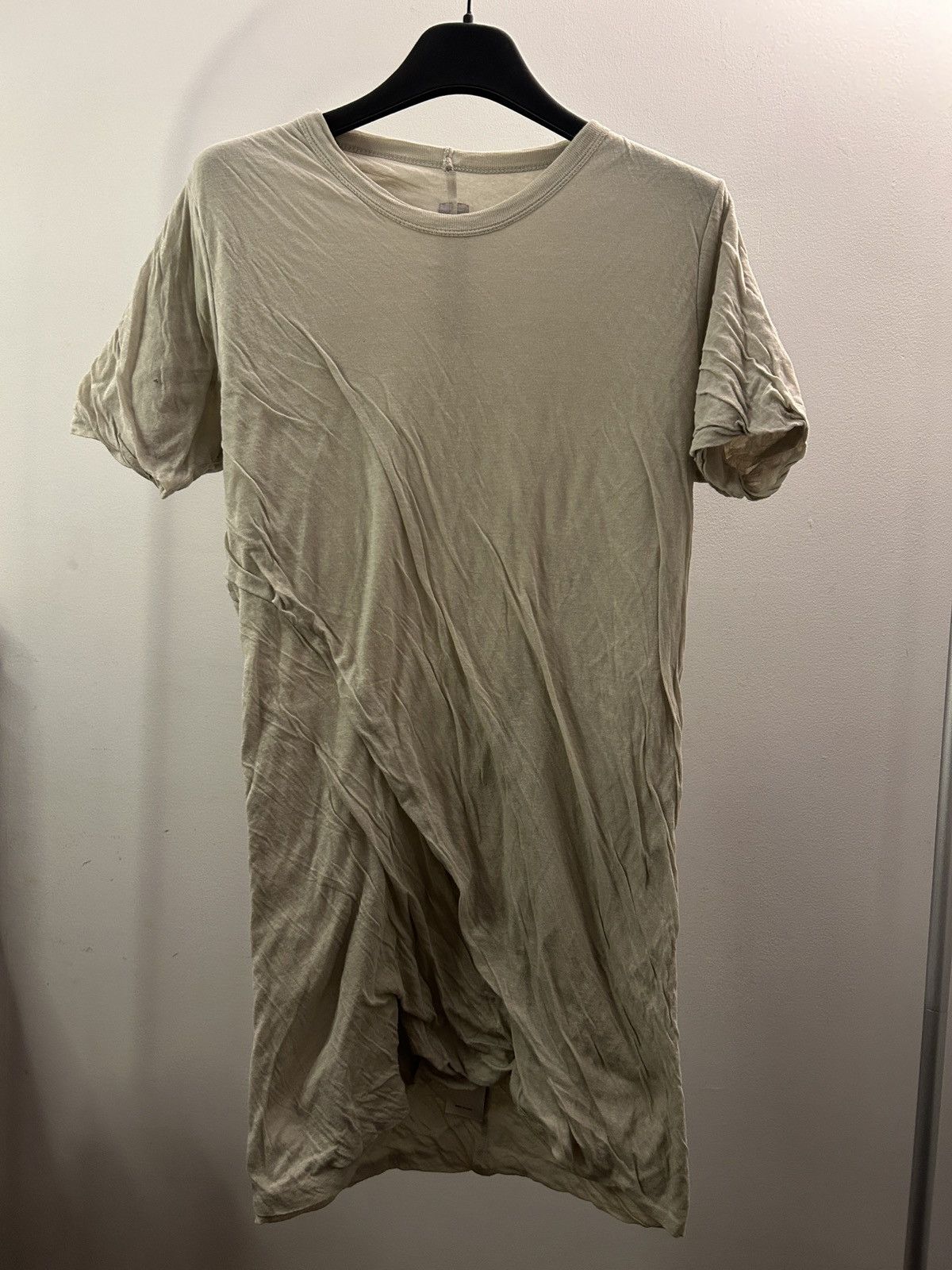 image of Rick Owens Double Layer Mainline Tee in Angel Pearl, Men's (Size Large)