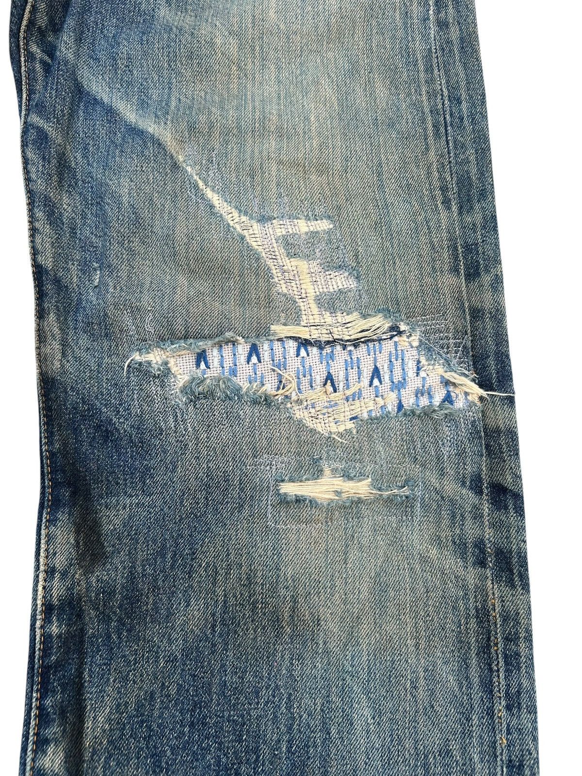Kapital Vintage Levis 501XX big E Selvedge Distressed Repair Denim Size US 29 - 4 Thumbnail
