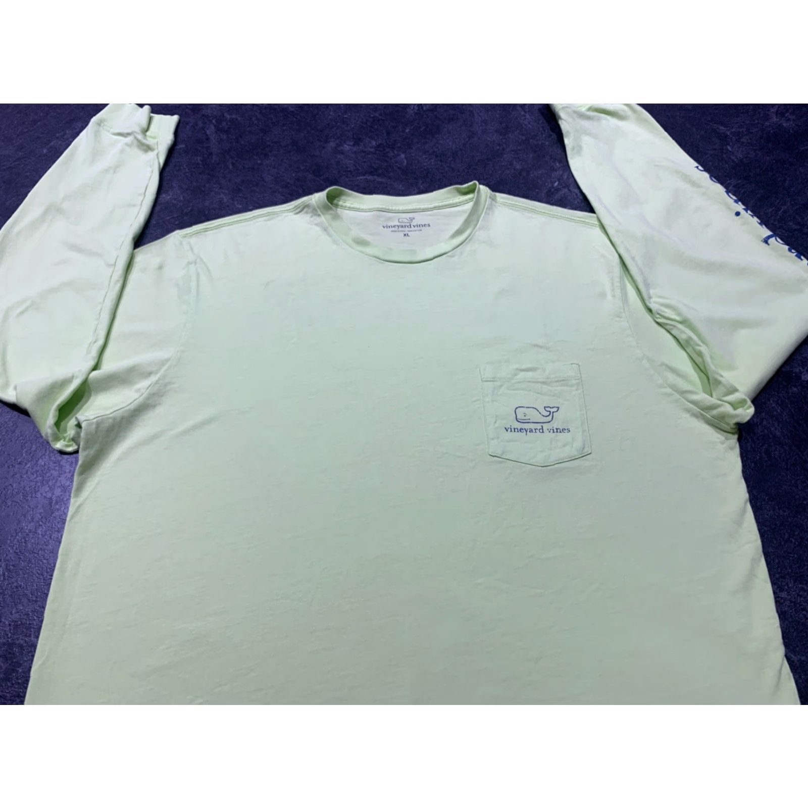 Vineyard Vines VINEYARD VINES Classic Long Sleeve T-Shirt Men's Regular XL Mint Green/Blue Size US XL / EU 56 / 4 - 2 Thumbnail