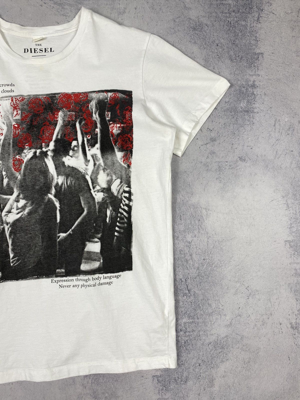 Designer Diesel Rose Party Designer Graphic T Shirt Tee men’s size S Size US S / EU 44-46 / 1 - 4 Thumbnail