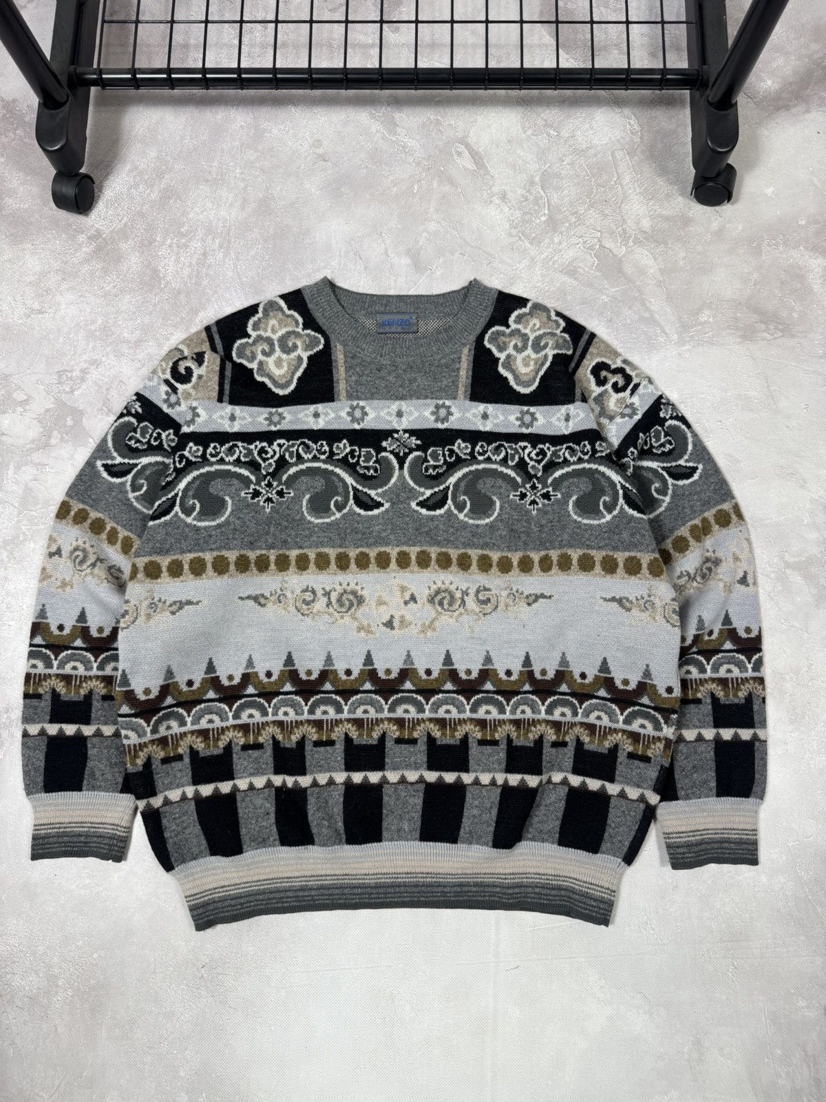 Kenzo Rare! Kenzo Homme Wool Sweater Size US L / EU 52-54 / 3 - 3 Thumbnail