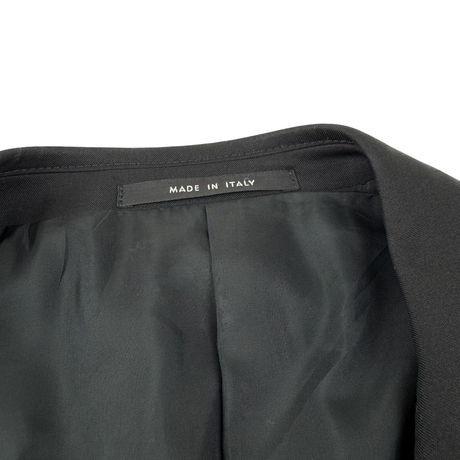 Armani Collezioni Vintage Black Wool Tuxedo Suit Jacket 42R