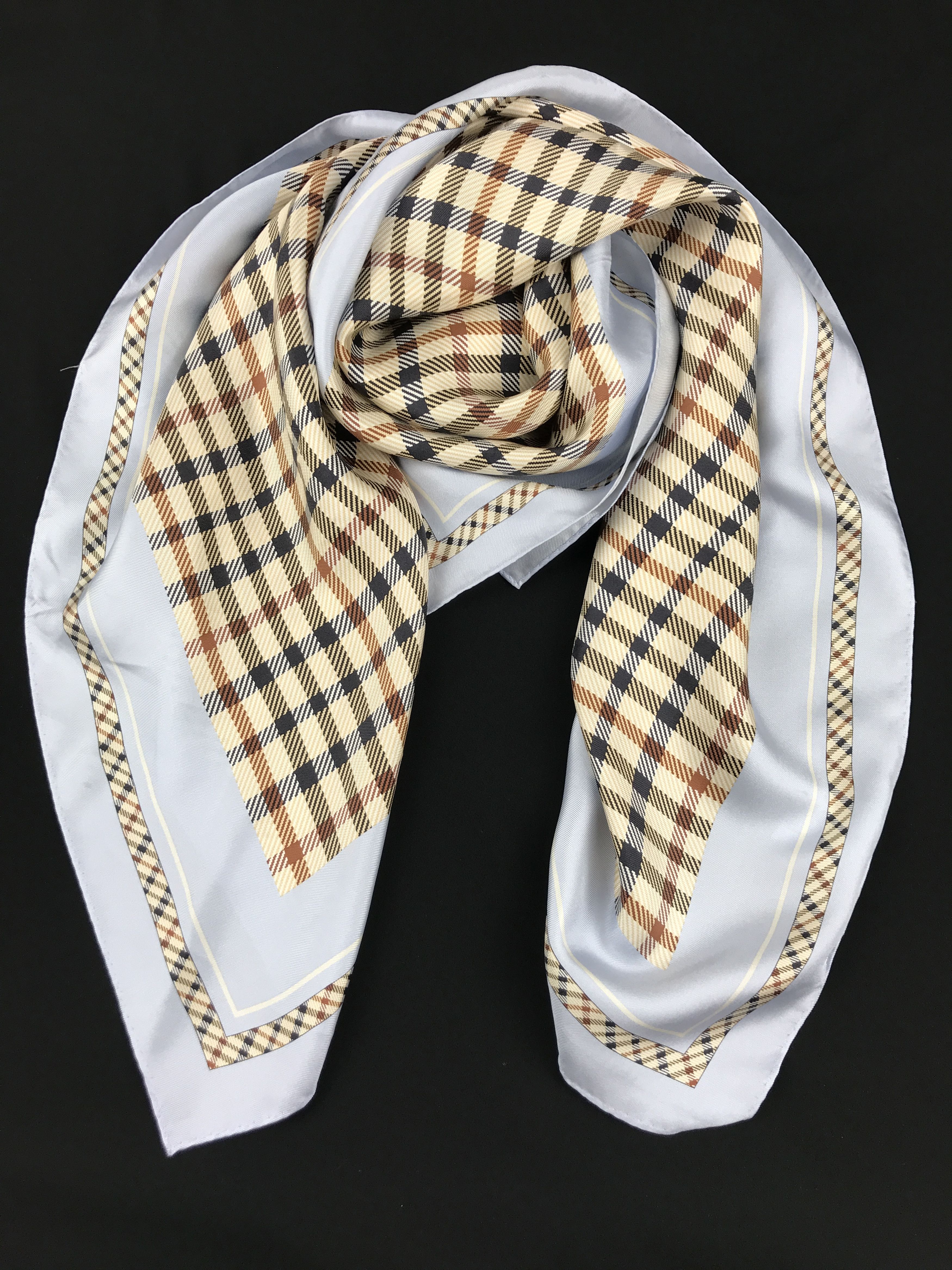 DAKS × Designer × Vintage Vintage Daks Striped Silk Scarf Size ONE SIZE - 7 Thumbnail