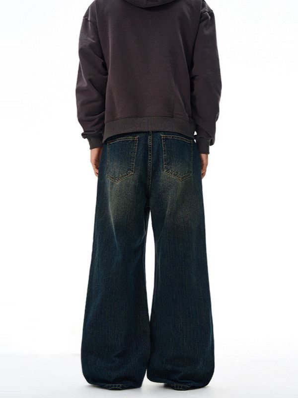 Japanese Brand American retro whiskered loose straight leg jeans Size US 32 / EU 48 - 4 Thumbnail