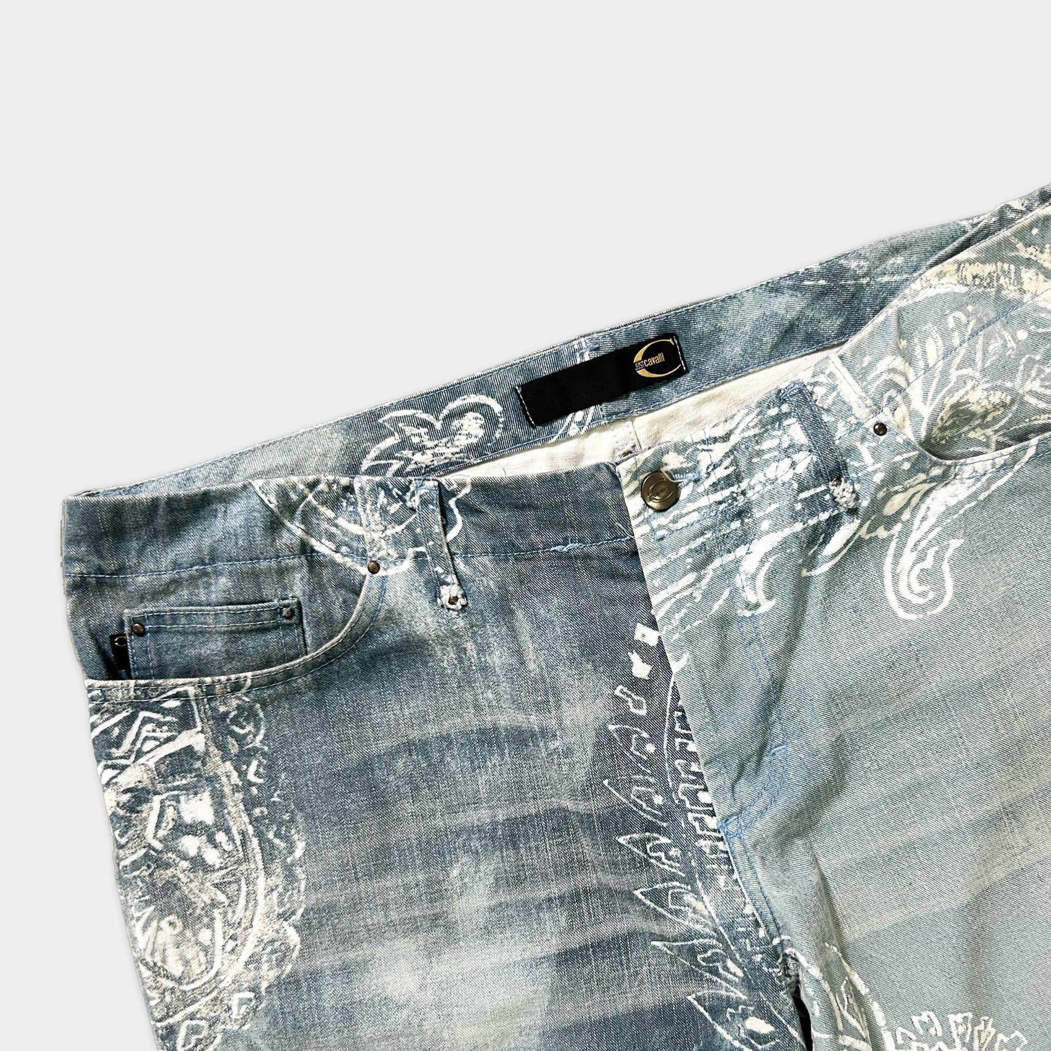 Just Cavalli Just Cavalli 00's Bandana Paisley Jeans Size US 35 - 2 Thumbnail