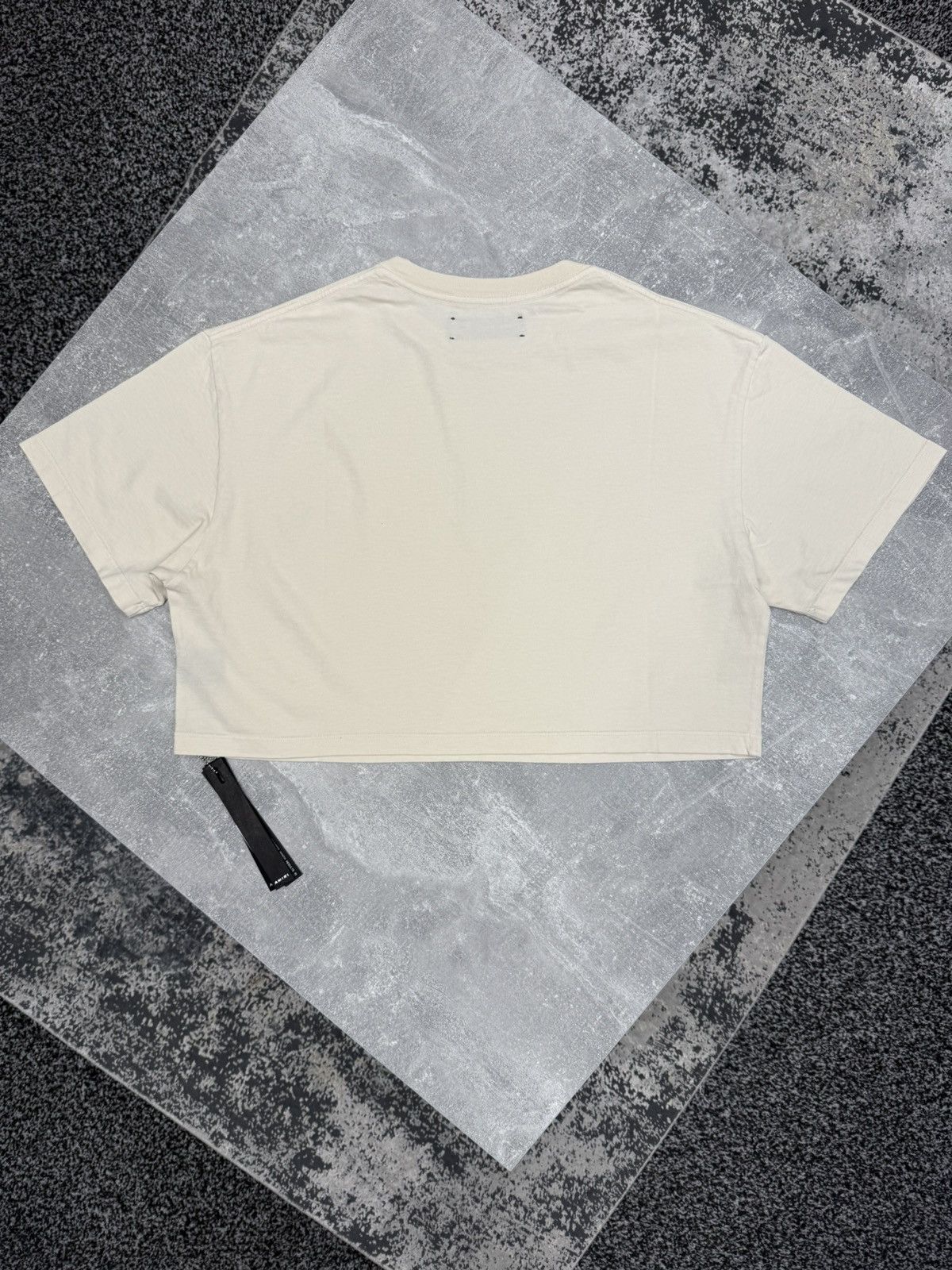Amiri MA Logo Cropped Tee Alabaster. bnwt. rrp £340.00 Size XS / US 0-2 / IT 36-38 - 3 Thumbnail