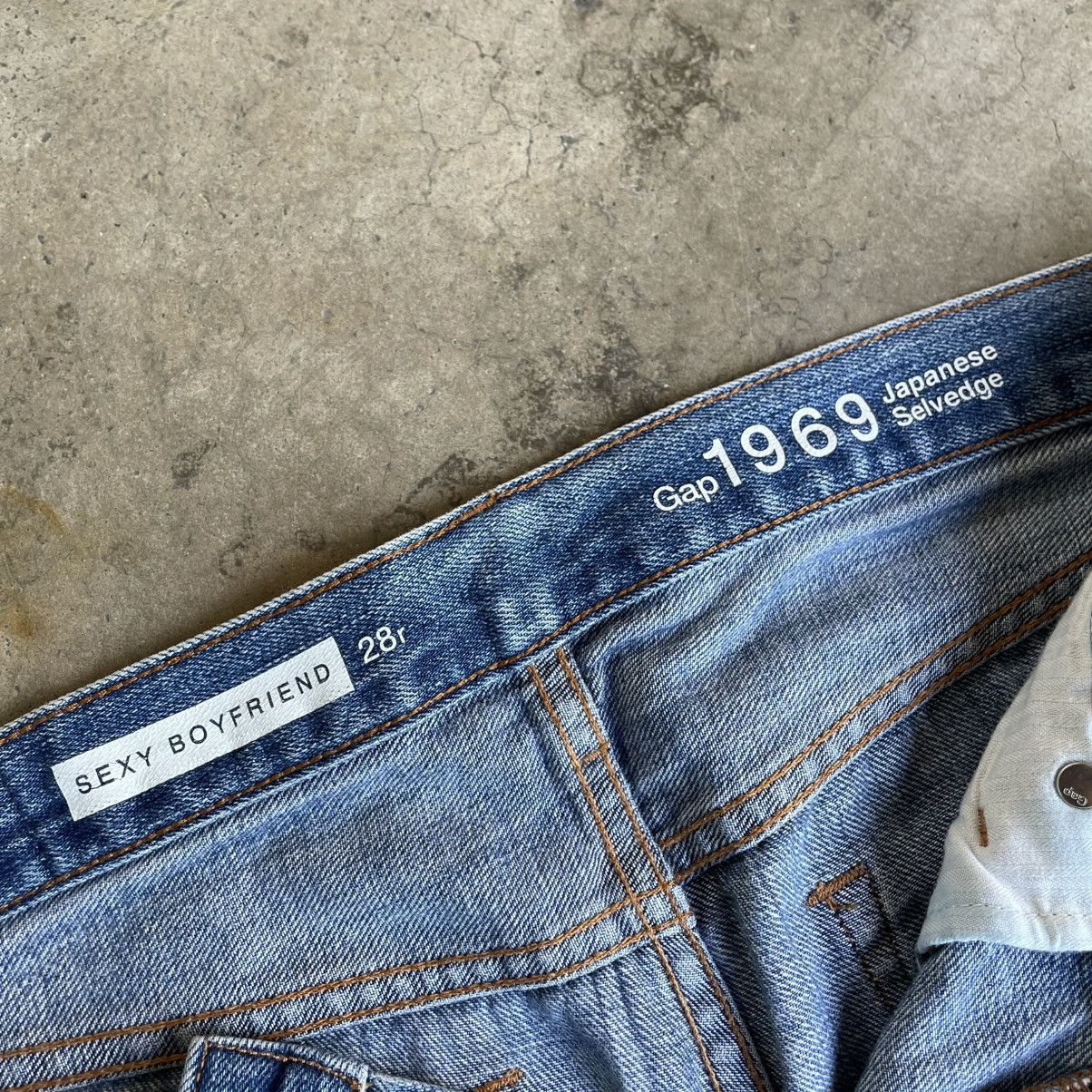 Gap 🔥🇯🇵Vintage Gap Stoned Washed Distress Selvedge Denim Jeans Size US 34 / EU 50 - 13 Thumbnail