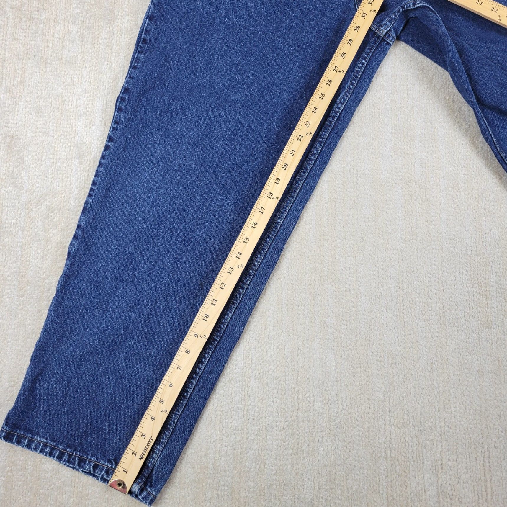 Levi's VINTAGE Levi's Silvertab Jeans 90s Baggy Mens 38x30 Blue Distressed Denim Cotton 5-Pocket USA 3-Button Zip Relaxed Wide-Leg Pants Jeans Mens Size US 38 / EU 54 - 5 Thumbnail