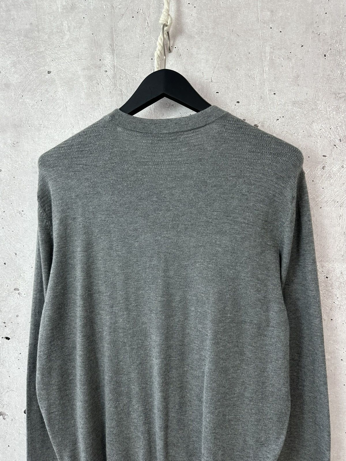 Hugo Boss Hugo Boss Slim Fit Cotton Wool Grey V-neck Sweater Size US XL / EU 56 / 4 - 8 Thumbnail