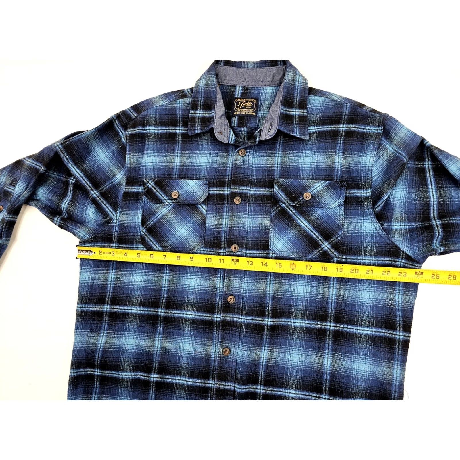 Vintage JACHS Heritage Heavyweight Flannel Shirt Men XL Blue Plaid Cotton Outdoor EUC Shirt Size US XL / EU 56 / 4 - 7 Thumbnail