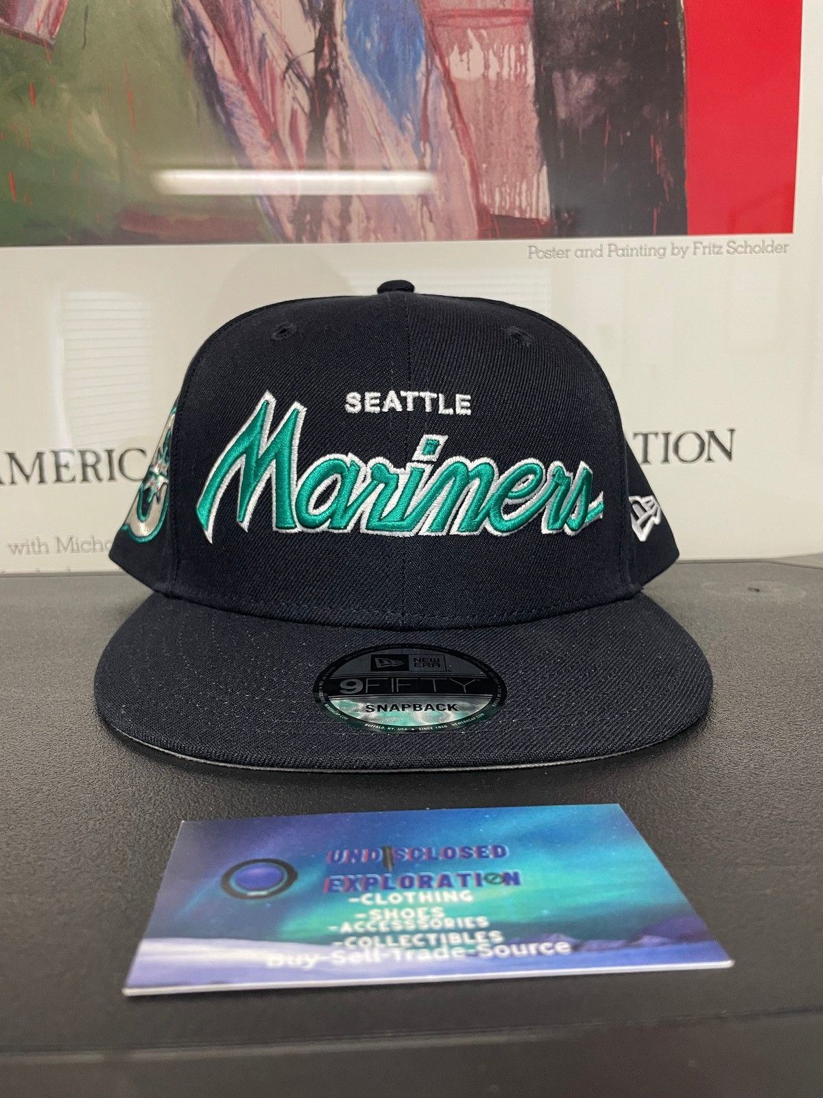New Era Seattle Mariners wordmark new era hat Size ONE SIZE - 1 Thumbnail