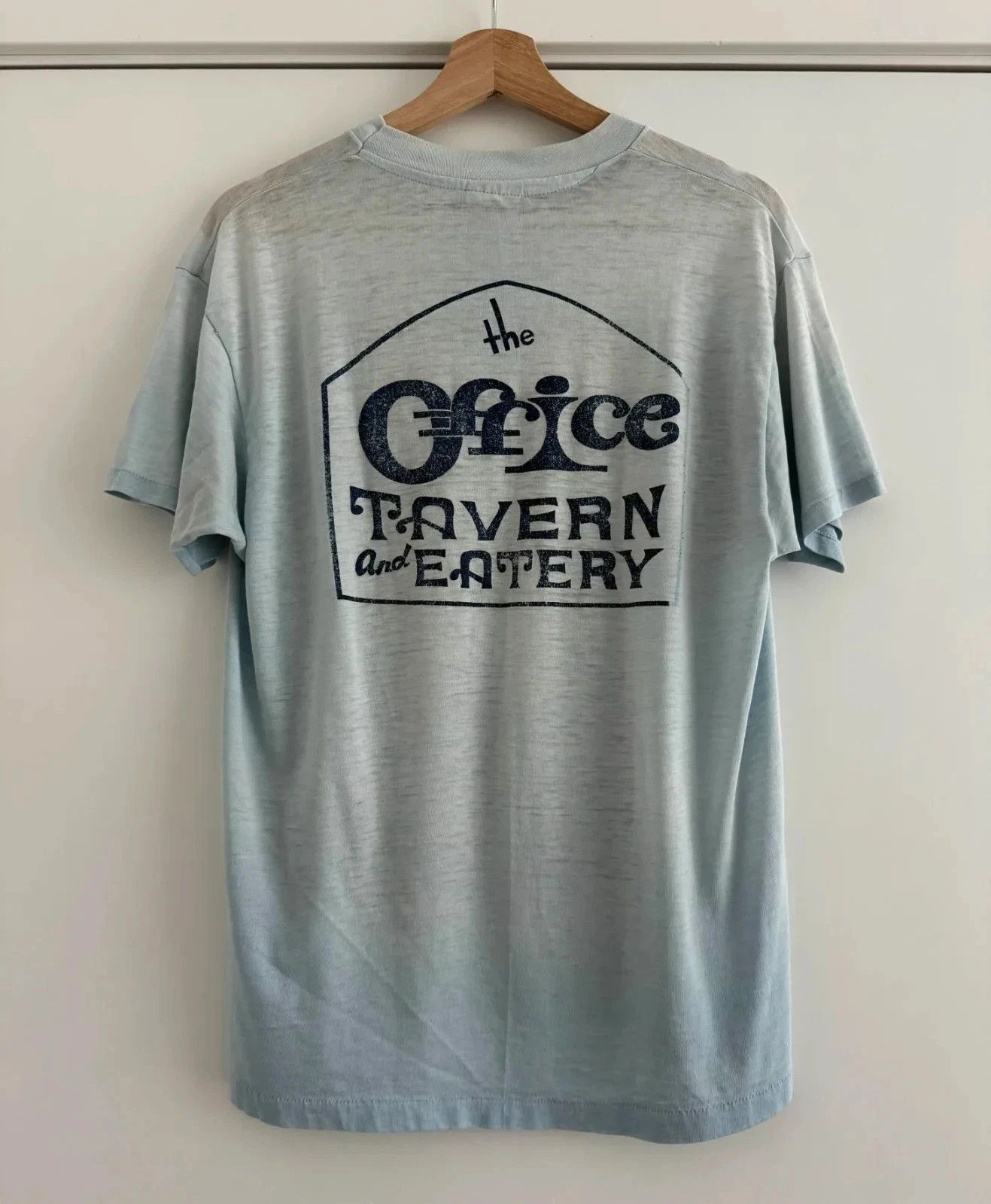 Vintage Vintage 80's "Moonshiners" Single Stitch Light Blue T-Shirt Size US L / EU 52-54 / 3 - 5 Thumbnail