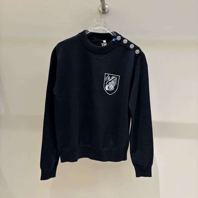 Louis Vuitton Louis Vuitton FW24 Conch Embroidered Rhinestone Sweater Size US S / EU 44-46 / 1 - 1 Thumbnail