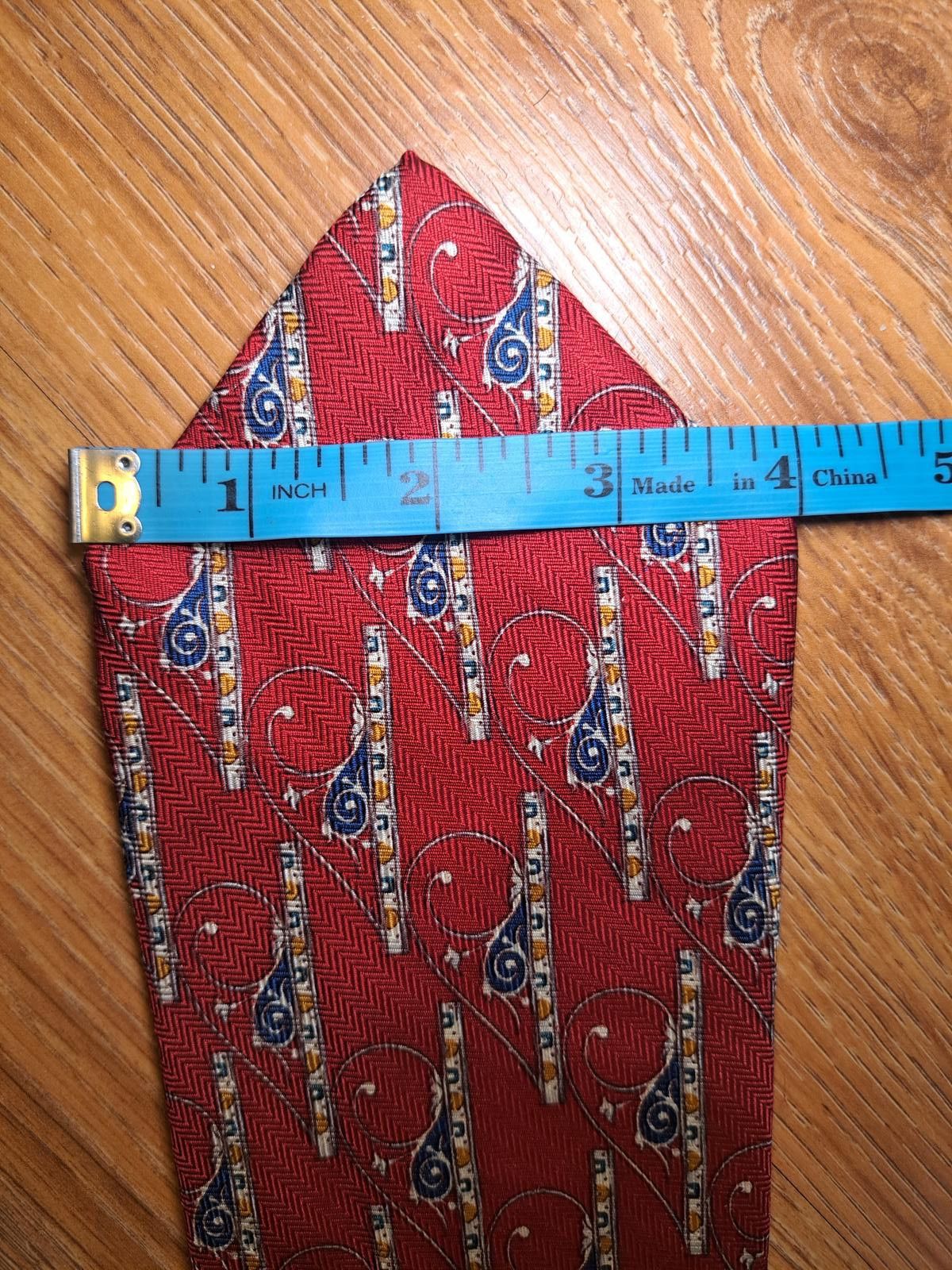 Other Metropolitan Museum of Art Silk Tie Red Herringbone Wide Size ONE SIZE - 7 Thumbnail