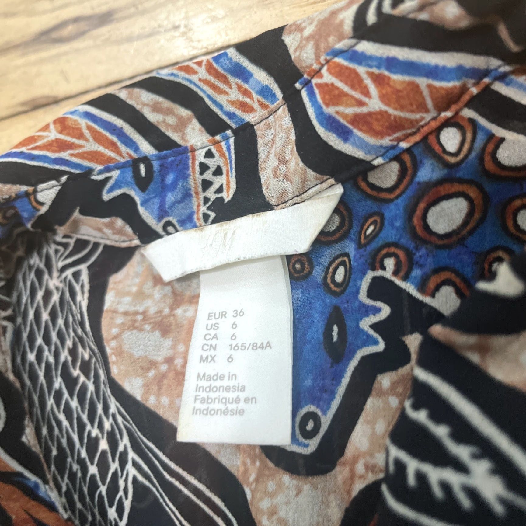 H&M H&M Tank Top Button Shirt Women M Lizard Print Southwestern Aztec Boho Sheer M Size M / US 6-8 / IT 42-44 - 7 Thumbnail