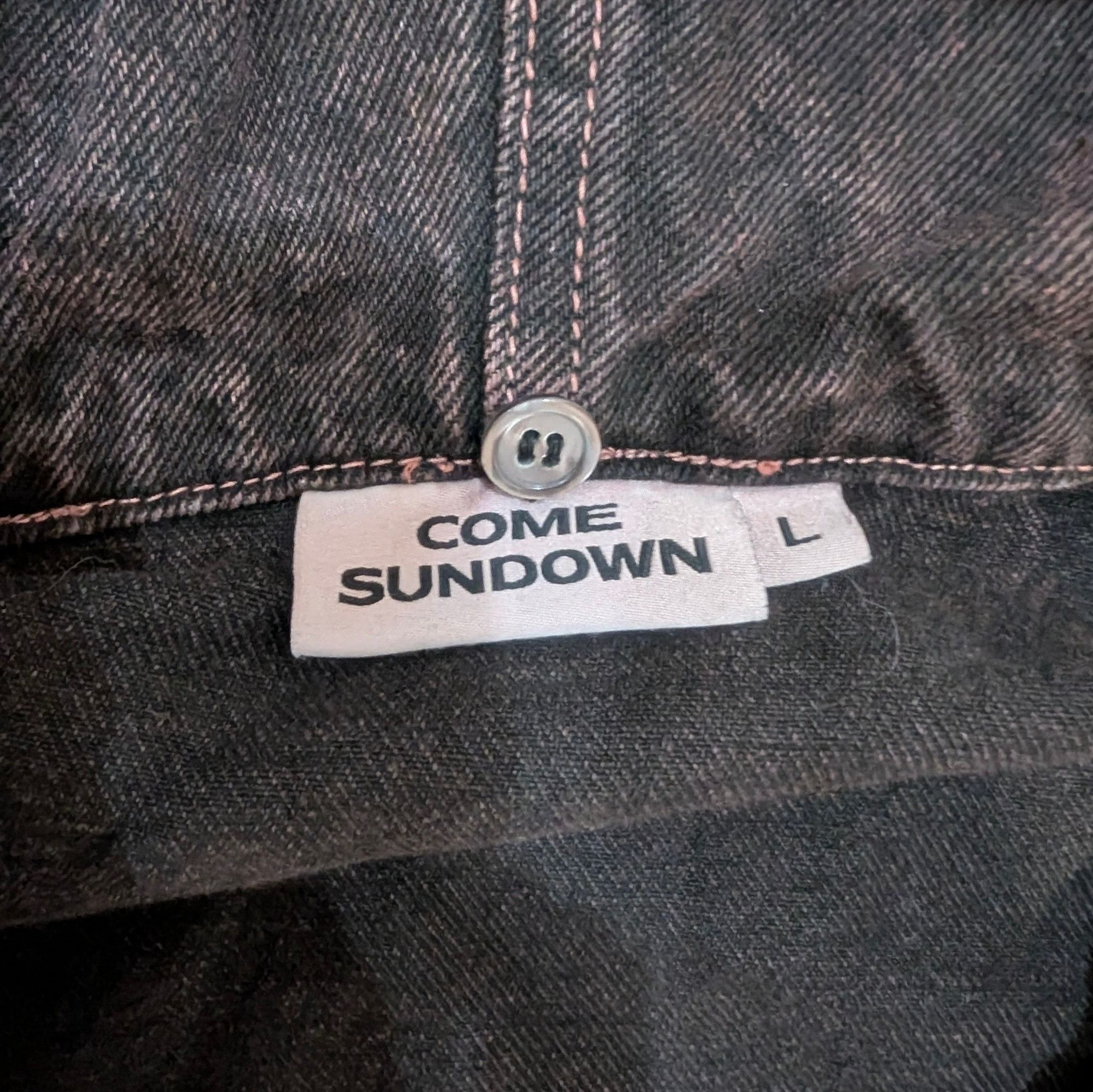 Other Come Sundown Acid Wash Denim Half Zip Hooded Large Size US L / EU 52-54 / 3 - 5 Thumbnail