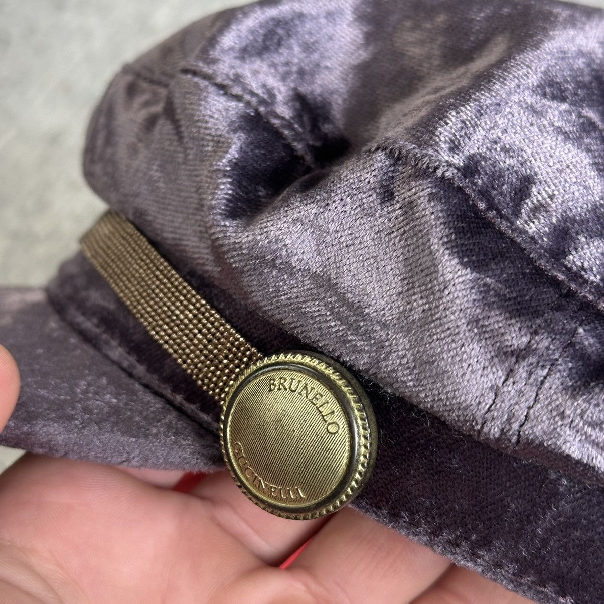 Brunello Cucinelli Brunello Cucinelli Velvet Shimmer Newsboy Hat Purple Women’s Size ONE SIZE - 7 Thumbnail