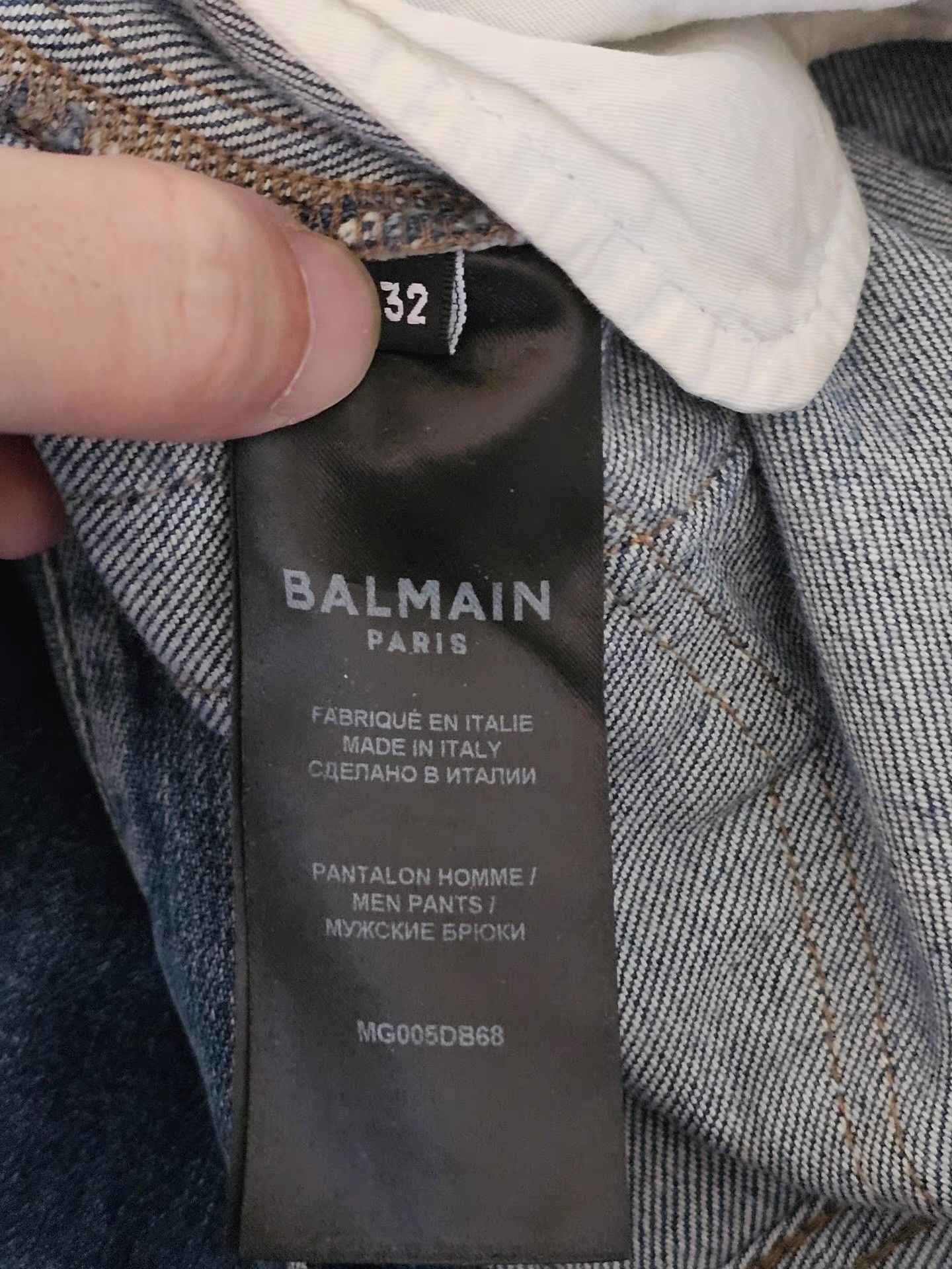 Balmain Balmain men's biker jeans, Size US 36 / EU 52 - 6 Thumbnail