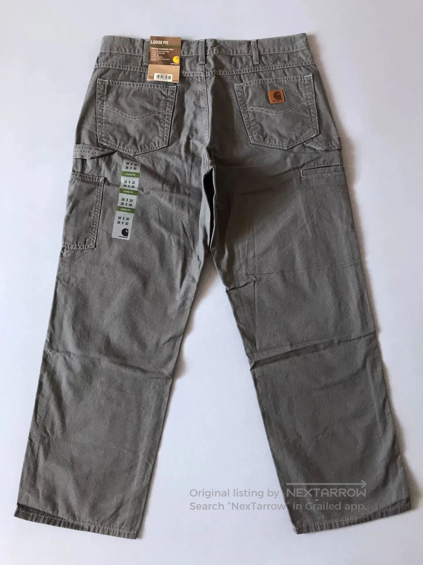 Carhartt Carhartt B159 Charcoal Canvas Work Pants W36L30. Size US 36 / EU 52 - 3 Thumbnail