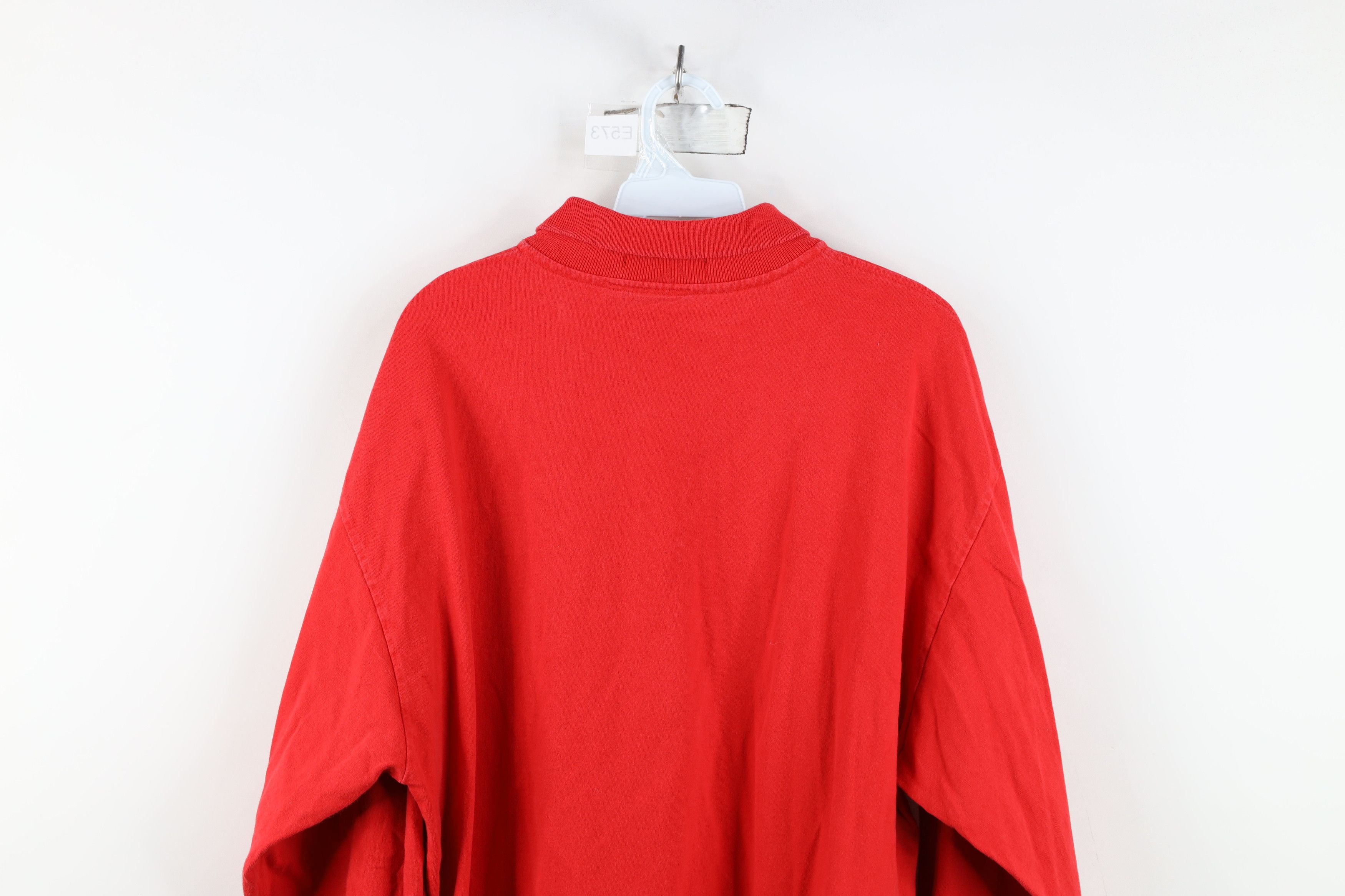 Vintage Vintage 90s Heavyweight Red Wings Hockey Long Sleeve Polo Size US XL / EU 56 / 4 - 14 Thumbnail