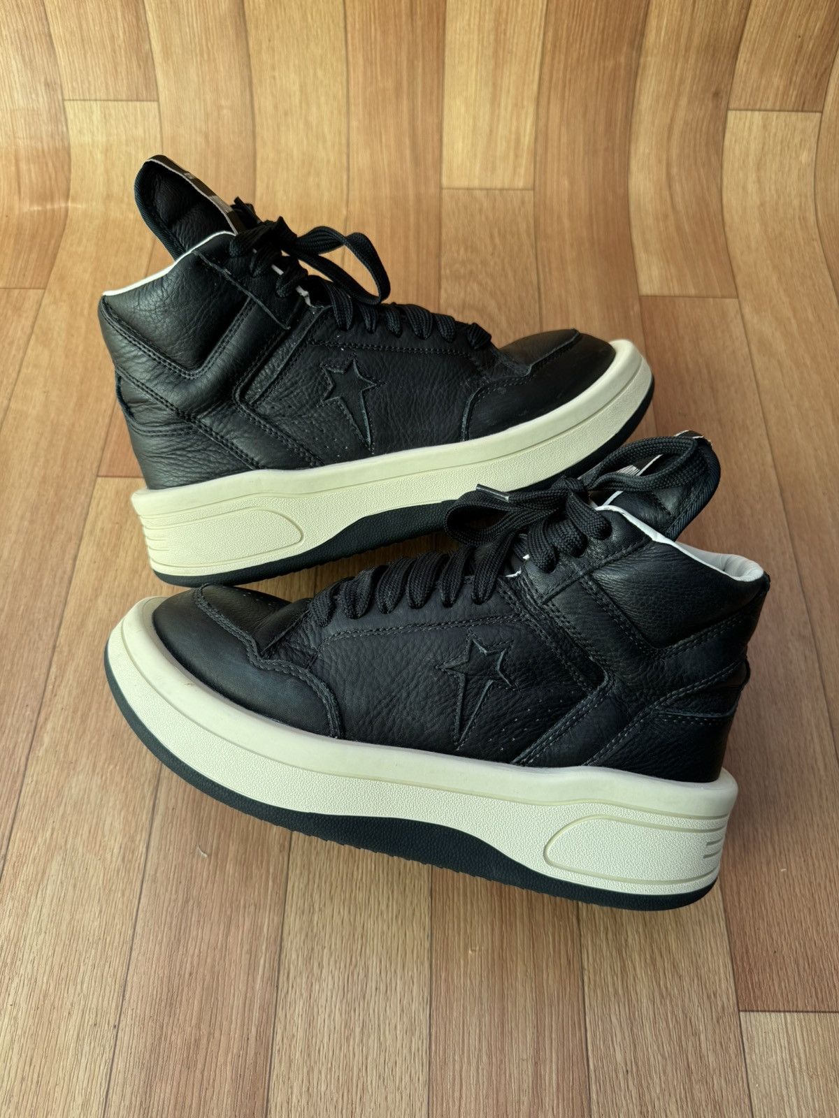 Converse × Rick Owens Drkshdw Turbowpn black cloud sneakers Size US 8.5 / IT 38.5 - 10 Thumbnail