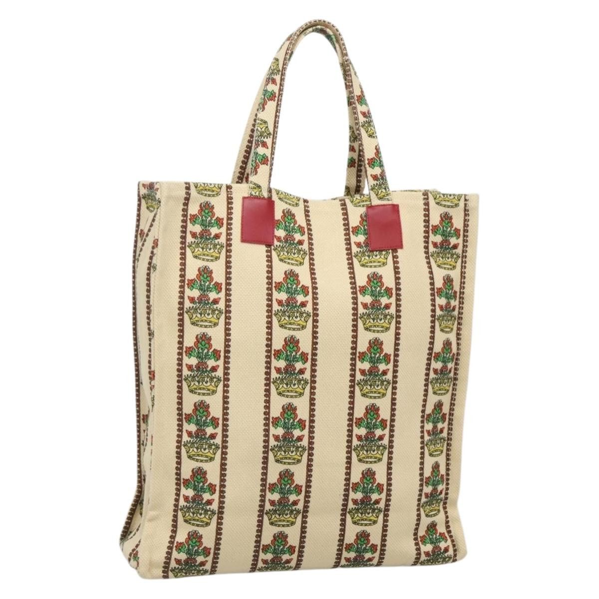 Gucci GUCCI GUCCI Garden Boutique Tote Bag Canvas Beige Size ONE SIZE - 1 Thumbnail