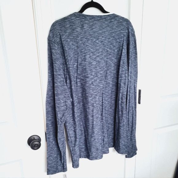 I.N.C INC Replen Heathered Split V-Neck Long Sleeve Knit Tee NWT Size US XXL / EU 58 / 5 - 7 Thumbnail