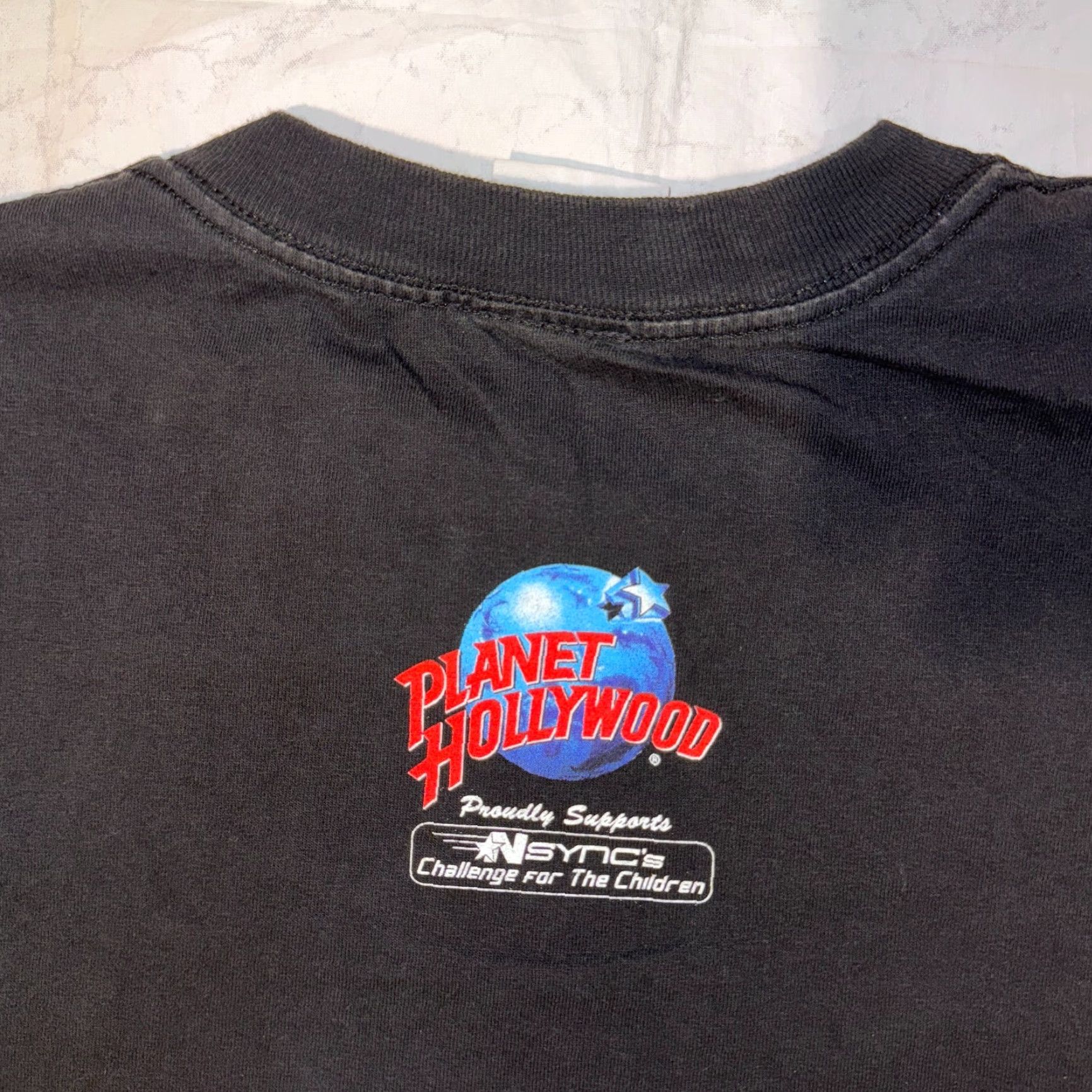 Planet Hollywood VINTAGE NSYNC Planet Hollywood Logo T-Shirt Medium Men Black Short Sleeve Crew Neck 90s Concert Graphic Print Size US M / EU 48-50 / 2 - 6 Thumbnail